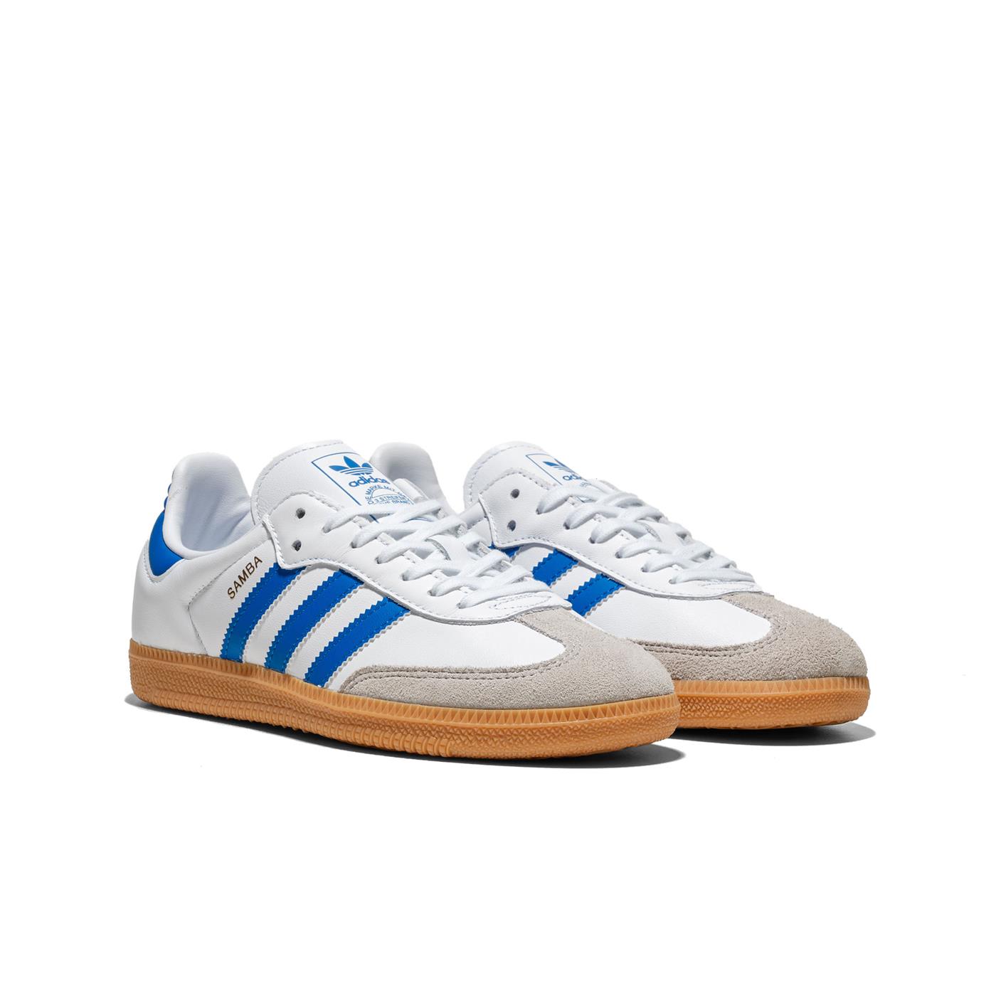 Adidas Originals Samba OG J Ftwr White/Blue/Gum - JP5482