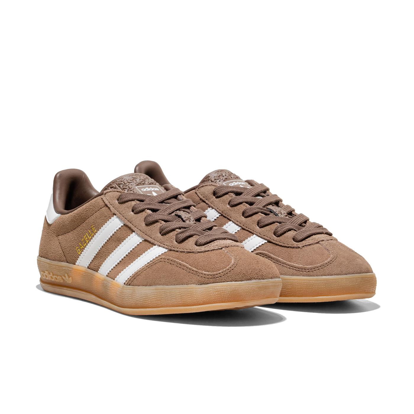 Adidas Originals Gazelle Indoor Earth Strata/Ftwr White/Gold - JQ0175