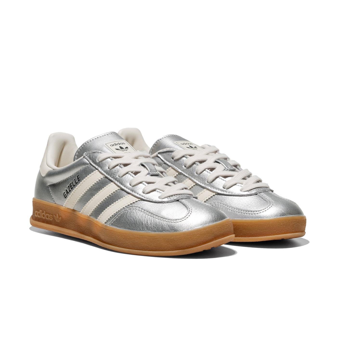 Adidas Originals Gazelle Indoor Silver Metallic/Core White - JR1206