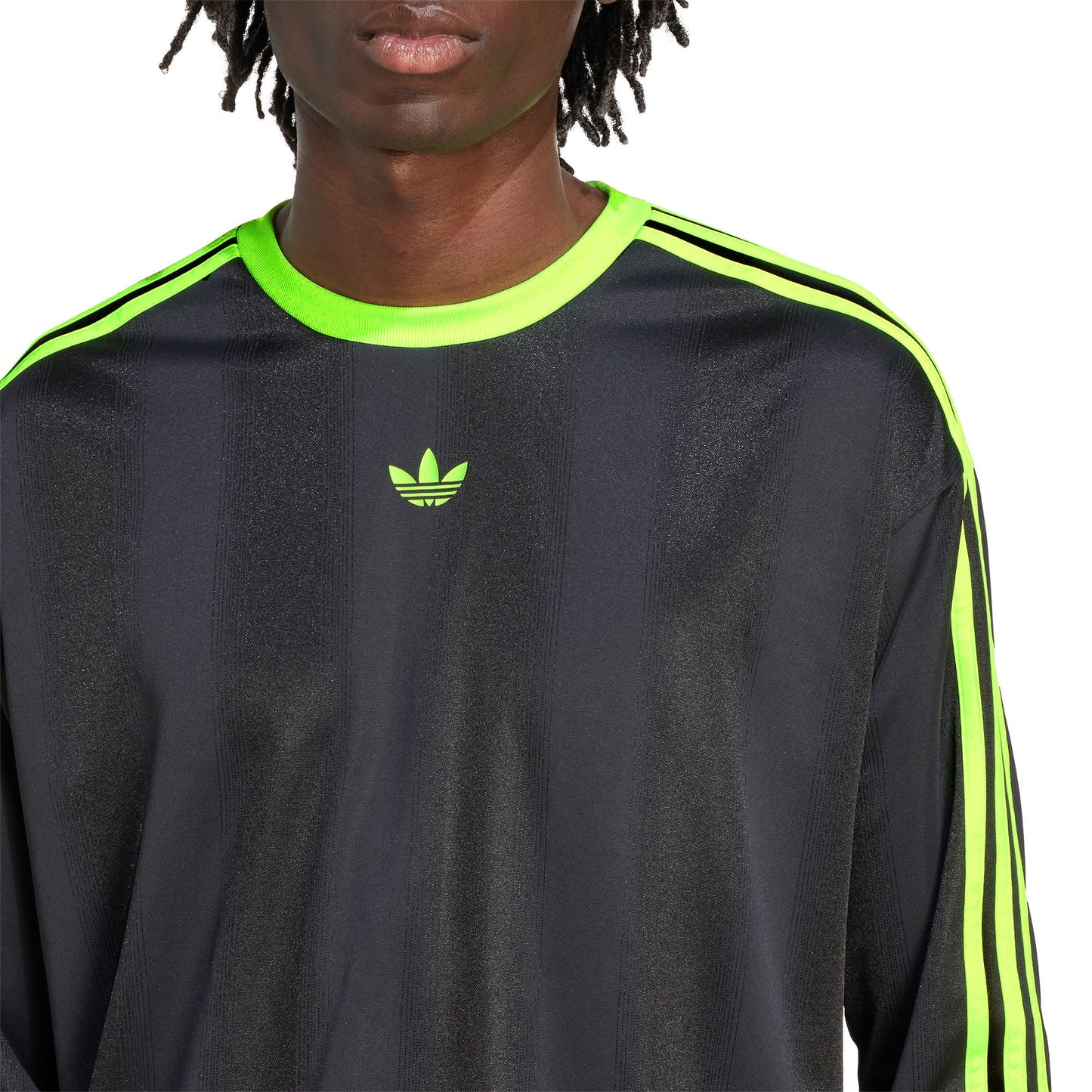 Adidas Originals Jacquard Jersey LS Black/Signal Green
