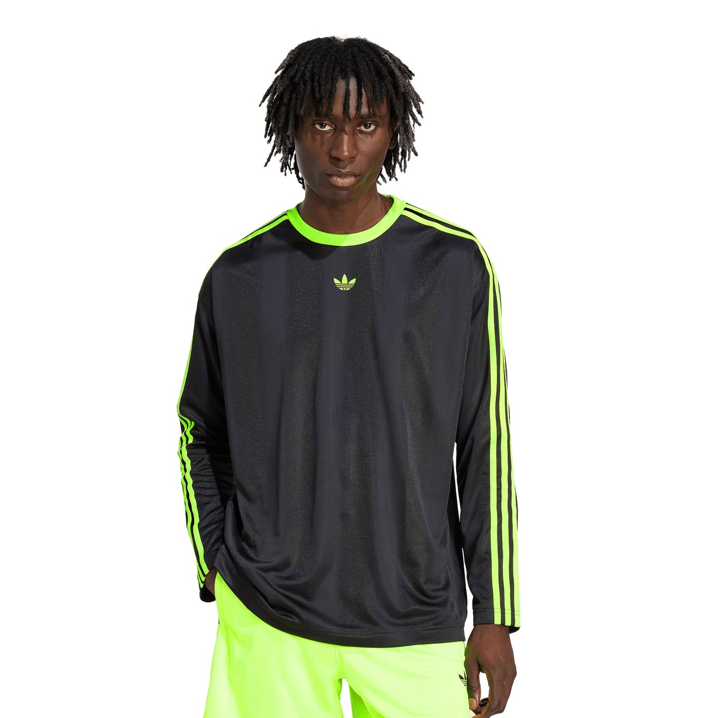 Adidas Originals Jacquard Jersey LS Black/Signal Green