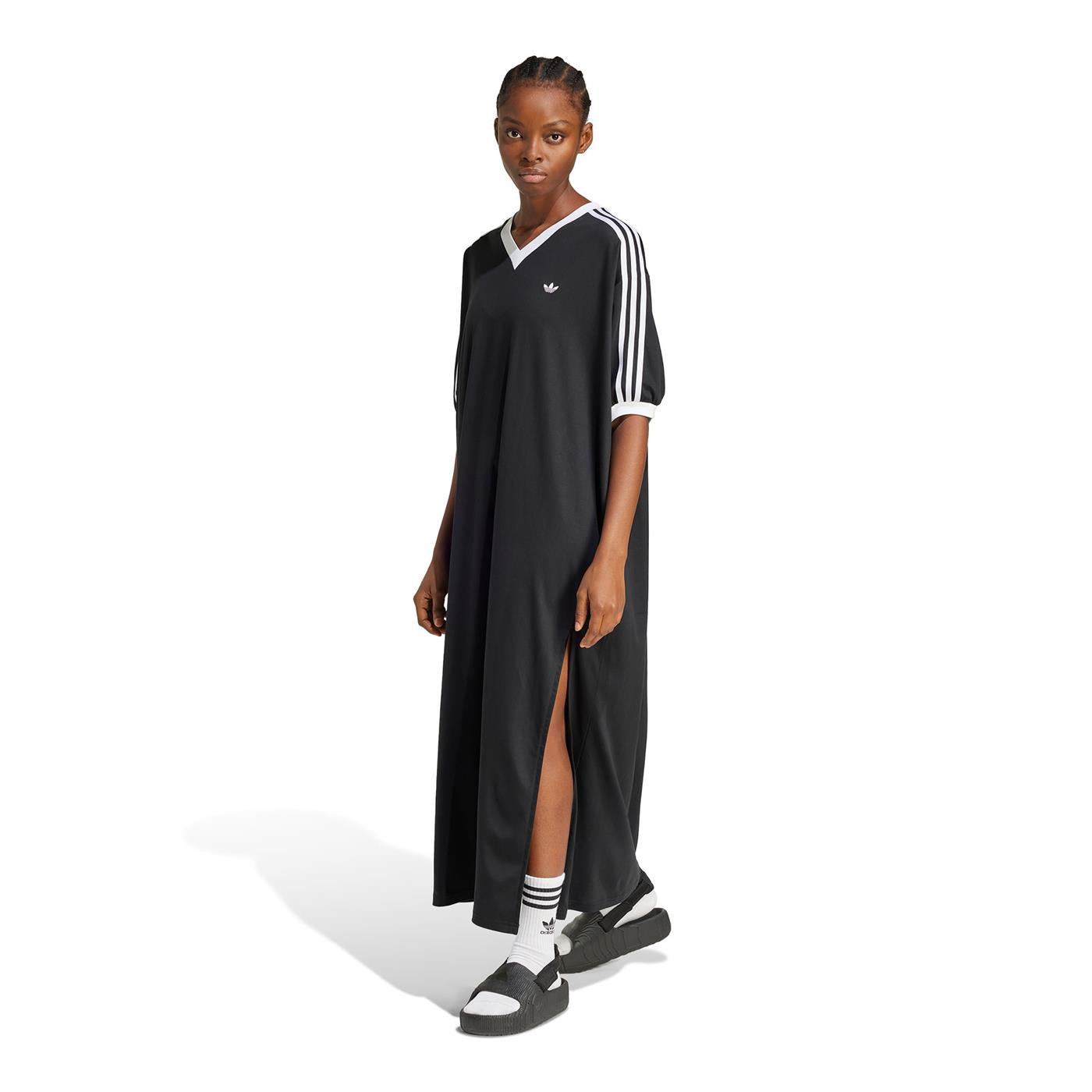 Adidas Originals V-Neck Dress Black - JX9219