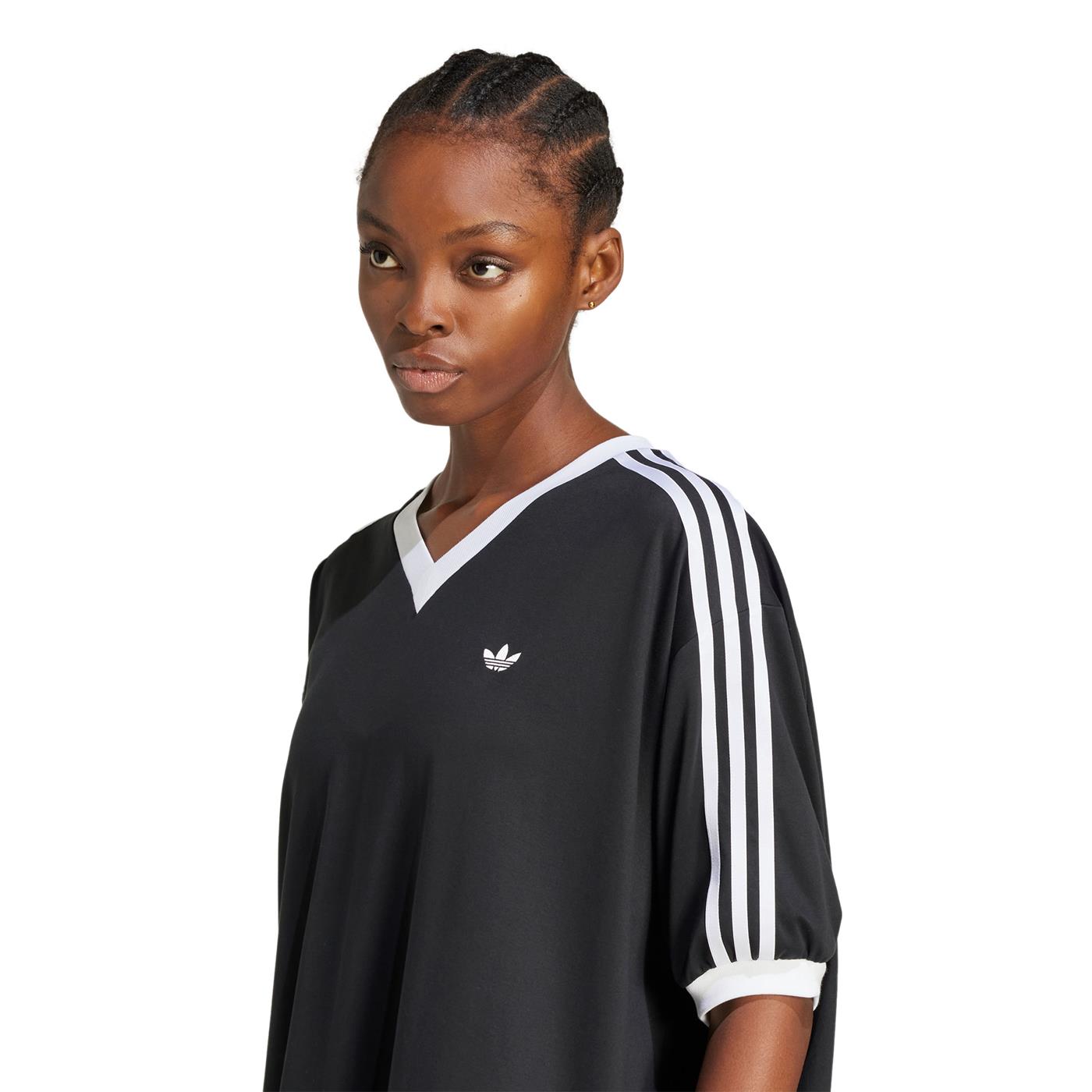 Adidas Originals V-Neck Dress Black - JX9219