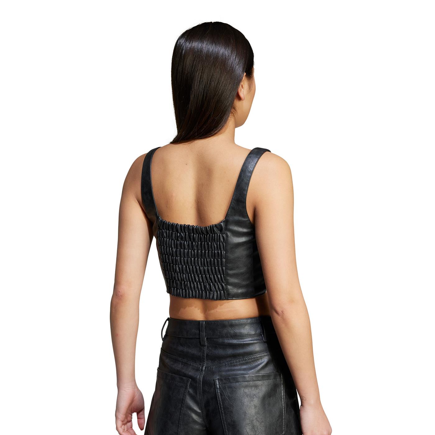 Adidas Originals Faux Leather Top Black - JY6309