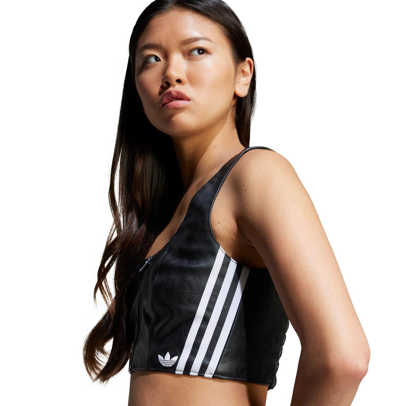 Adidas Originals Faux Leather Top Black - JY6309