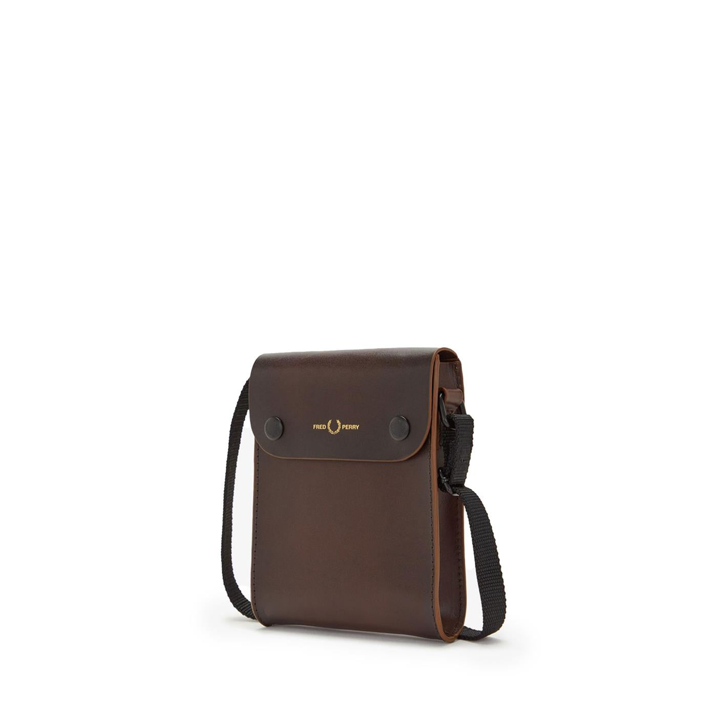 Fred Perry Burnished Leather Pouch Oxblood - L4331-158