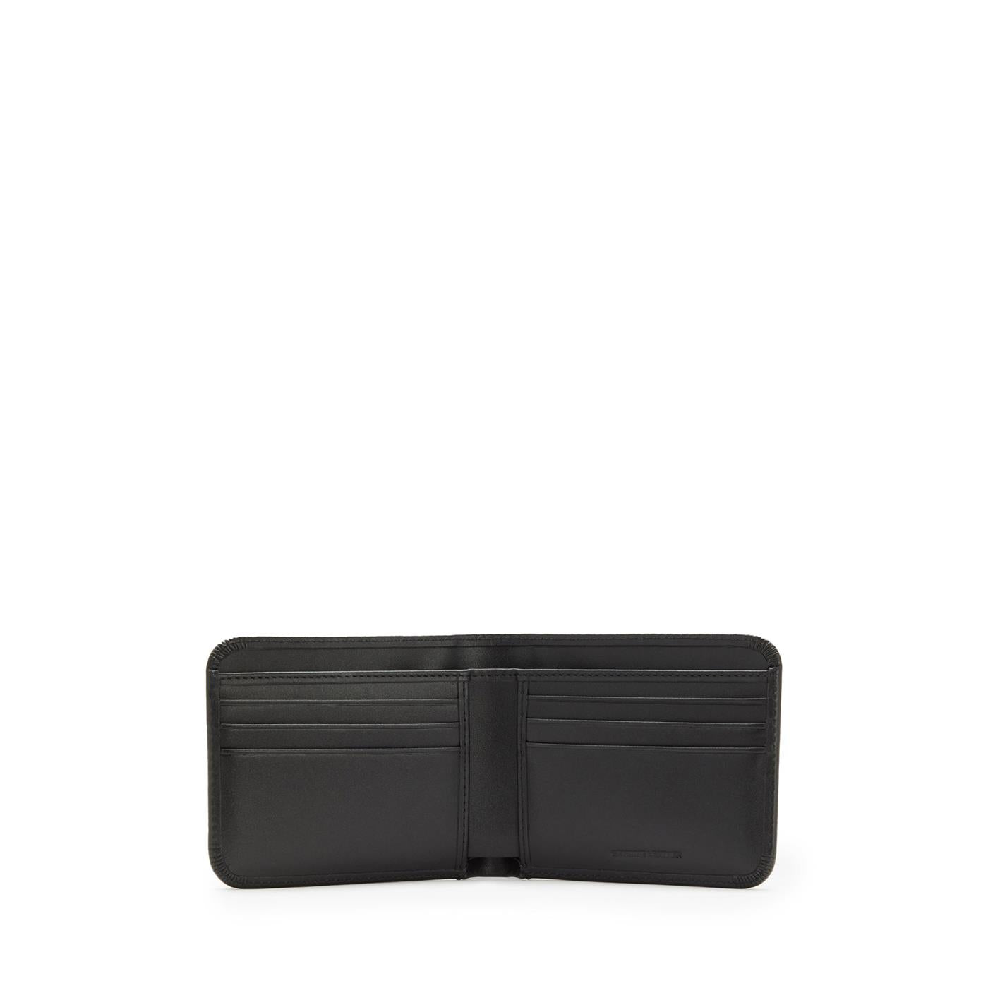 Fred Perry Burnished Leather Billfold Wallet Black - L5322-102