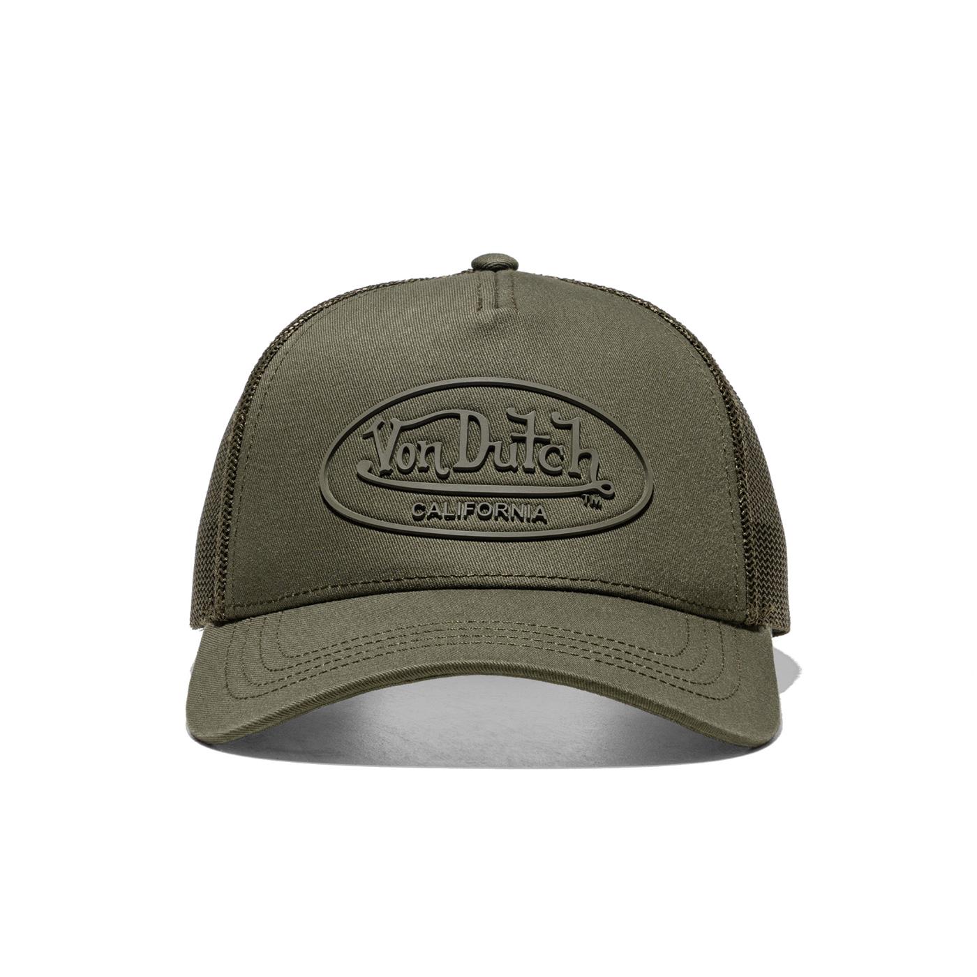 Von Dutch Logo Trucker Cap Olive Green - LOG07