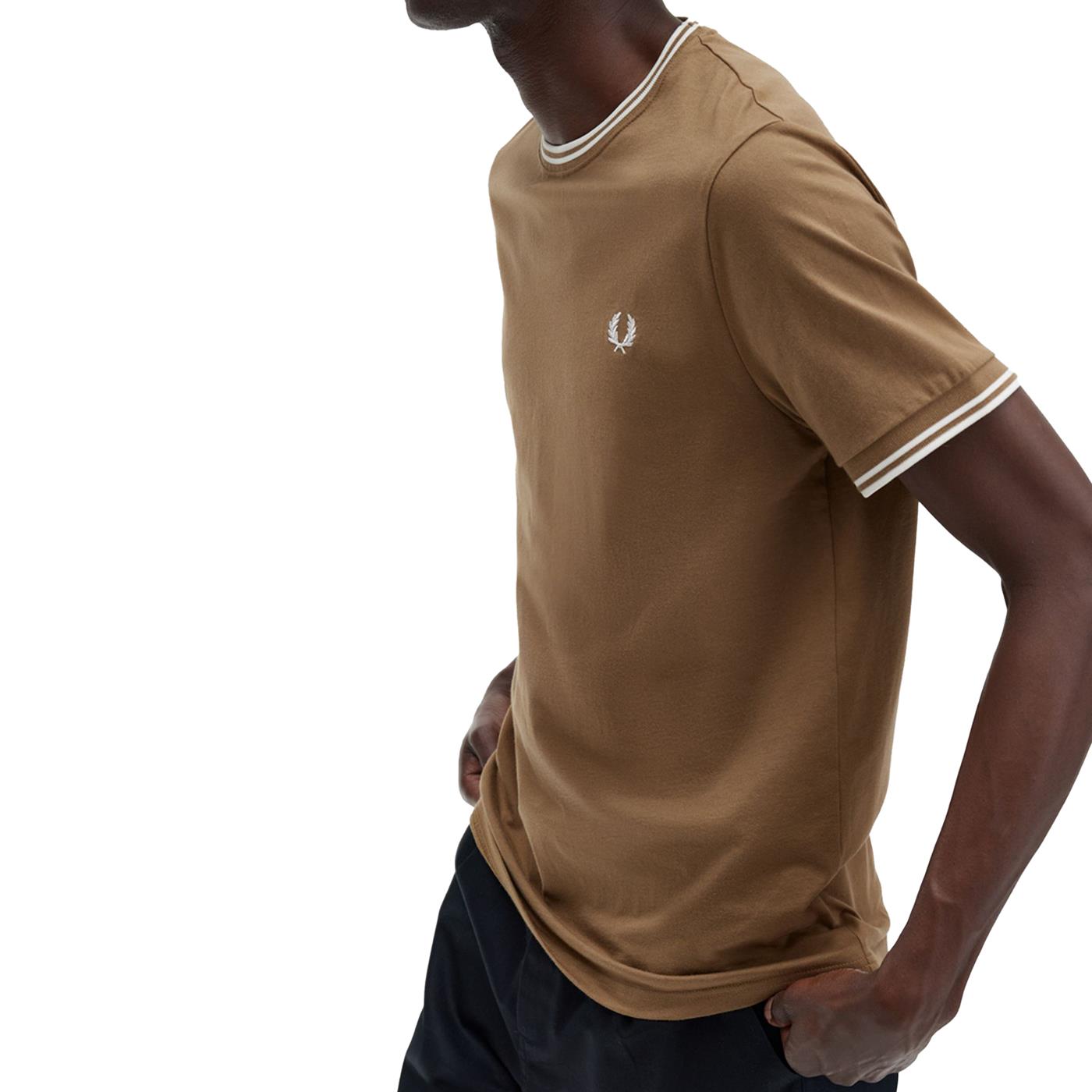 Fred Perry Twin Tipped T-Shirt Shaded Stone - M1588-R60