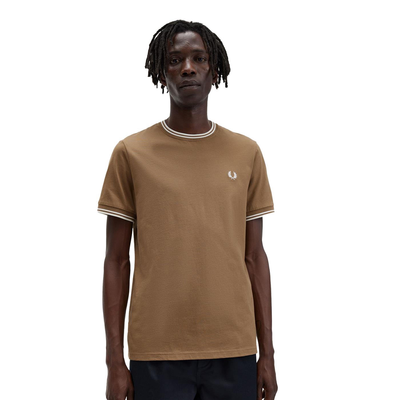 Fred Perry Twin Tipped T-Shirt Shaded Stone - M1588-R60