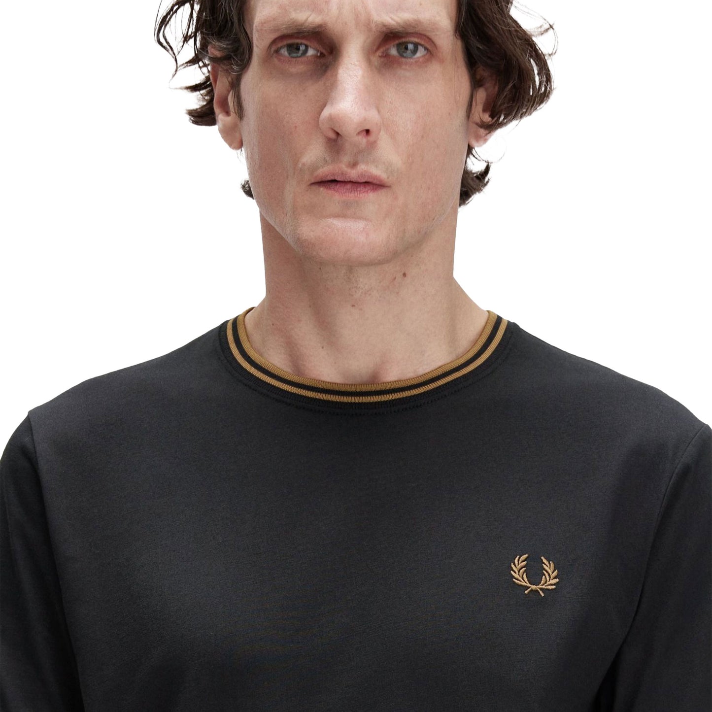 Fred Perry Twin Tipped T-Shirt Black / Shaded Stone - M1588V-Q27