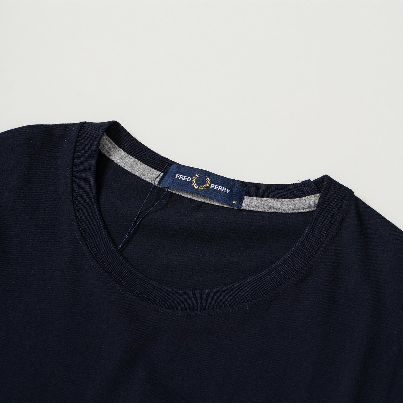 Fred Perry Crew T-Shirt Navy - M1600-608