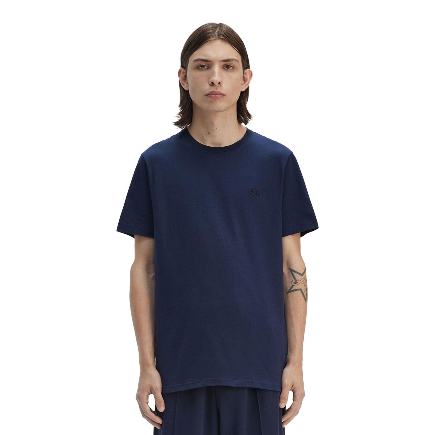 Fred Perry Crew Neck T-Shirt Tennis Blue - M1600-X86