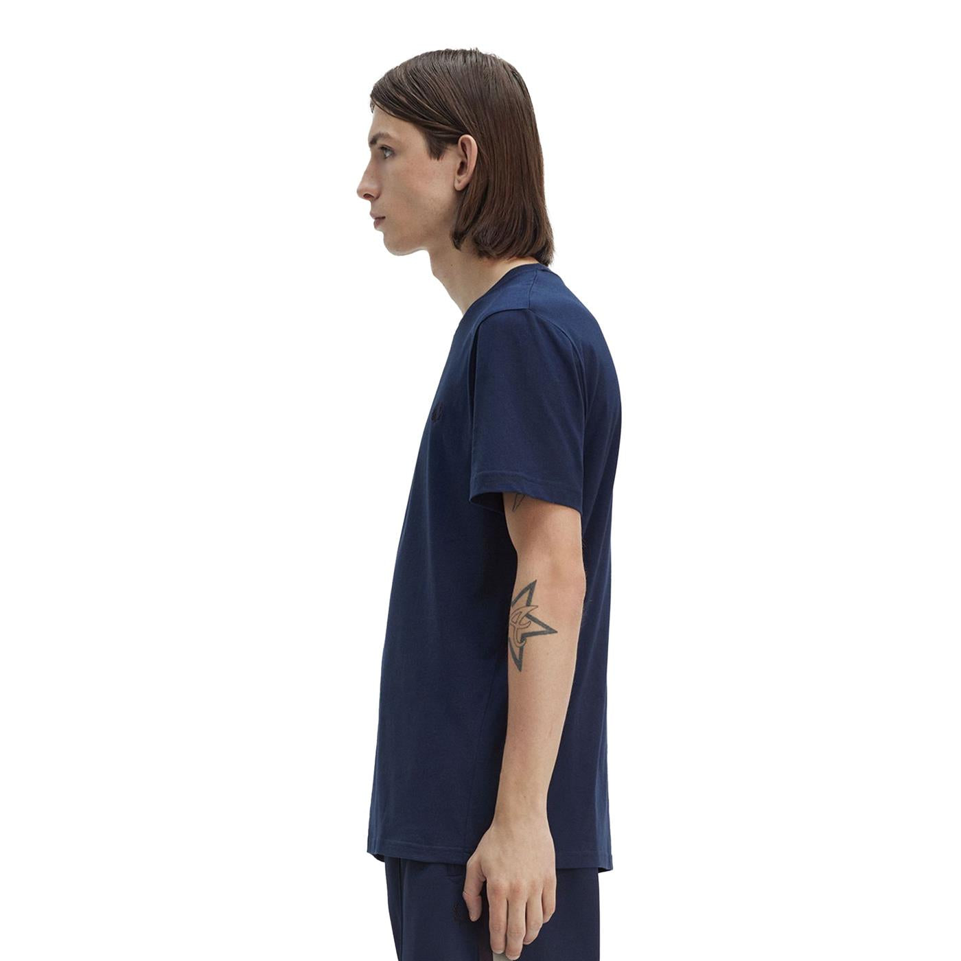 Fred Perry Crew Neck T-Shirt Tennis Blue - M1600-X86