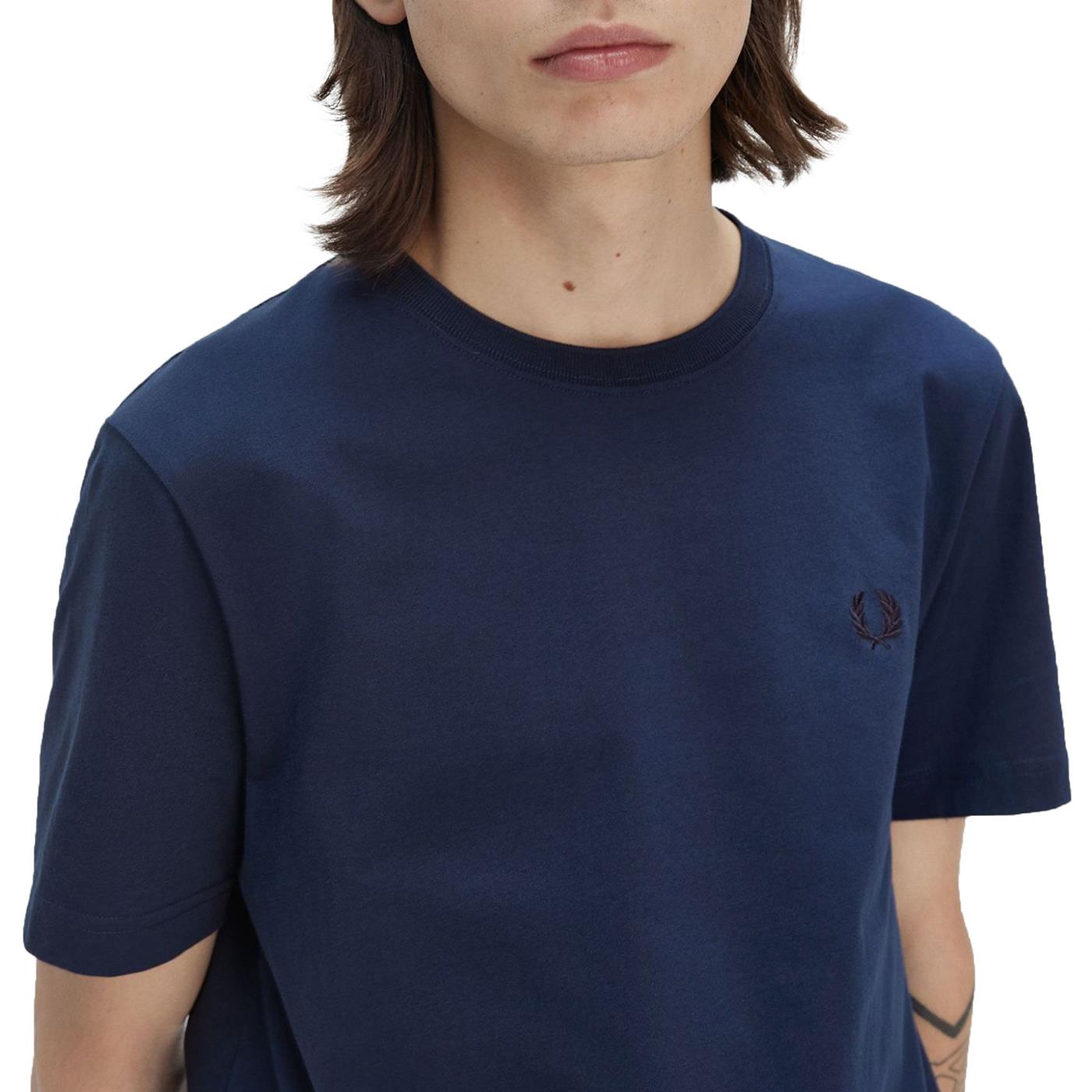 Fred Perry Crew Neck T-Shirt Tennis Blue - M1600-X86