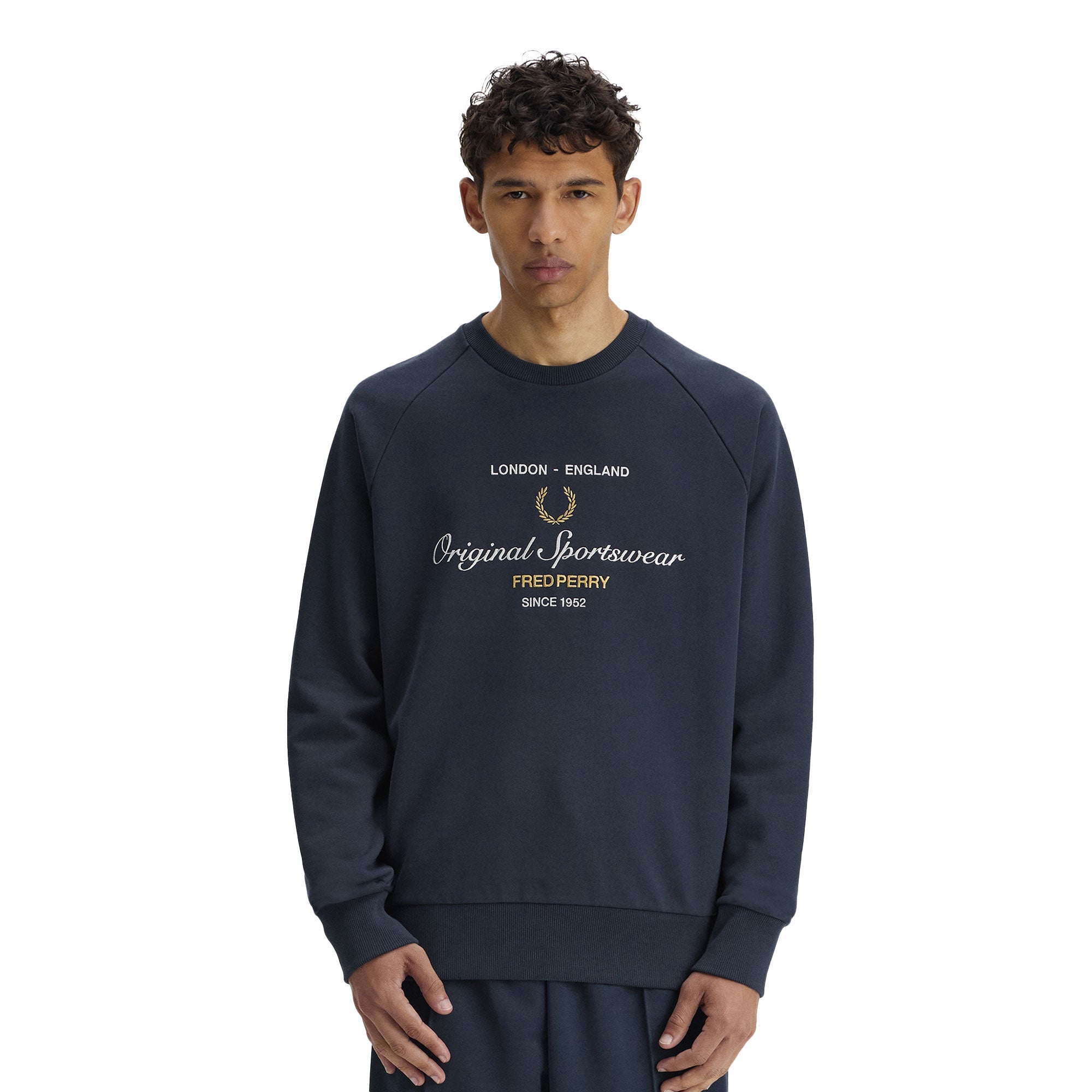 The fwe a-2 （size38） PERRY SPORTSWEARING Fred Perry Original Sportswear Sweatshirt Tennis Blue – XTREME