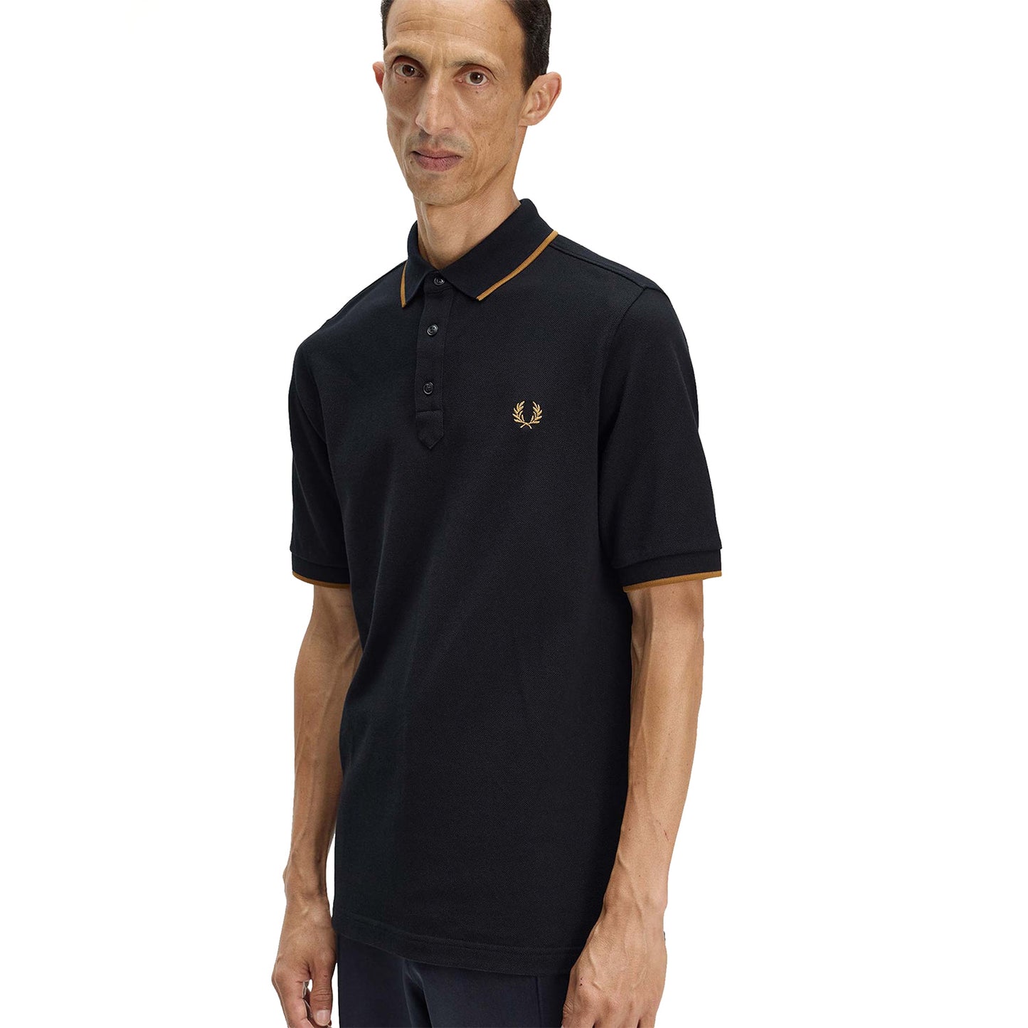 Fred Perry Collar Stand Polo Shirt Black - M2452-102