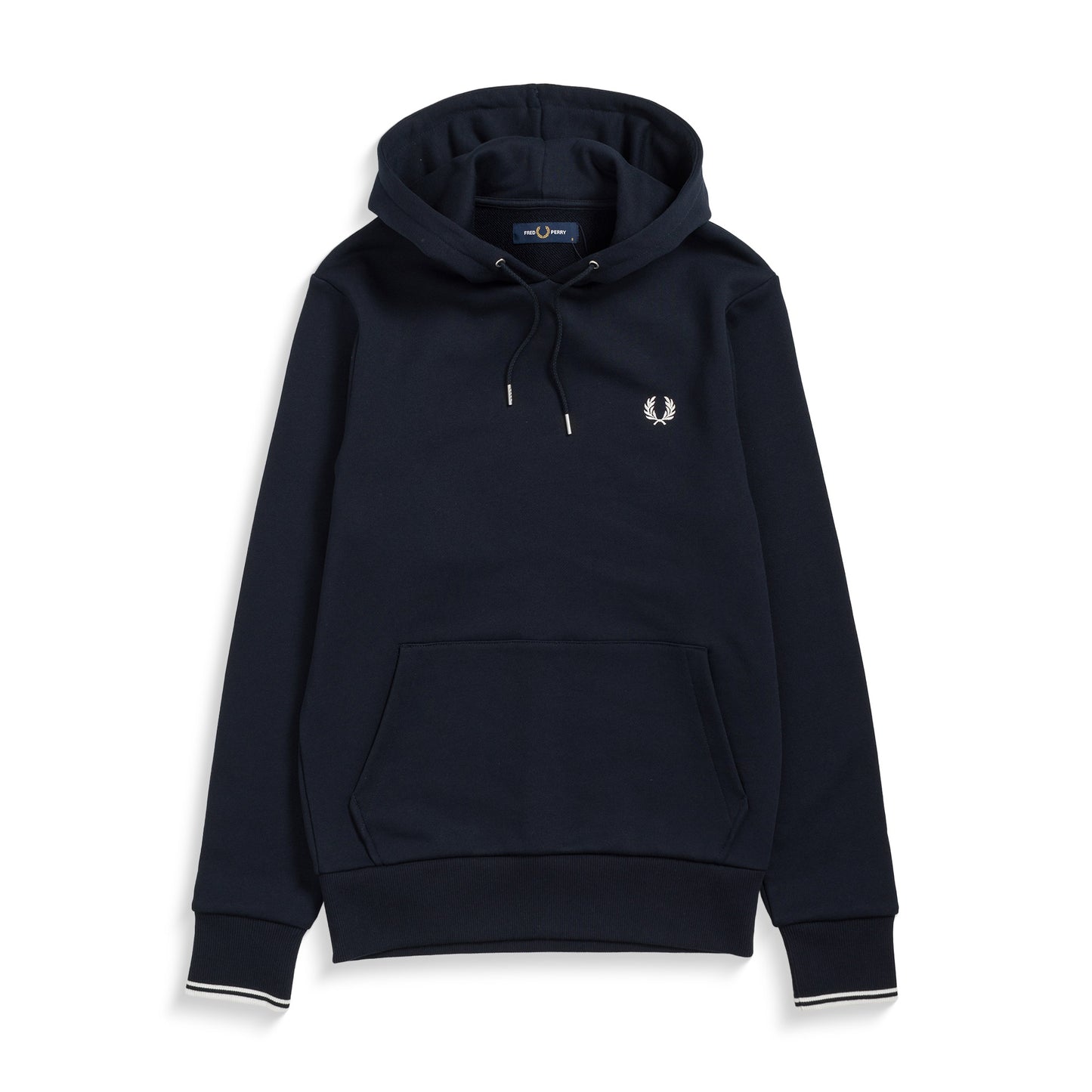 Fred Perry Tipped Hooded Sweatshirt Navy