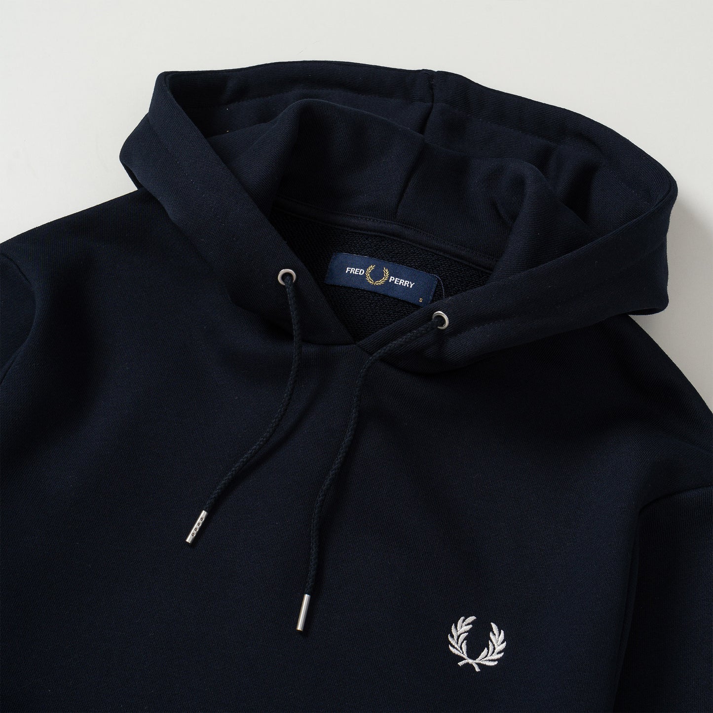 Fred Perry Tipped Hooded Sweatshirt Navy