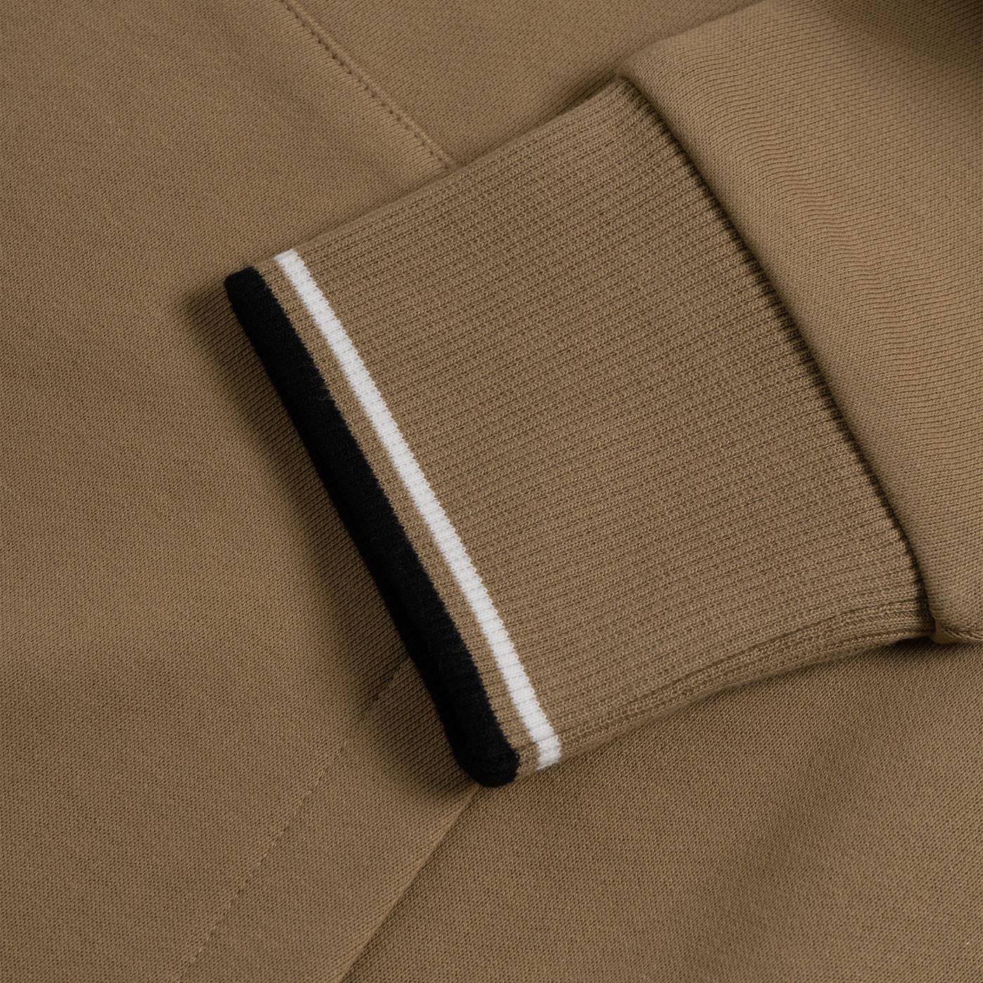 Fred Perry Tipped Hooded Sweatshirt Warm Stone - M2643-363