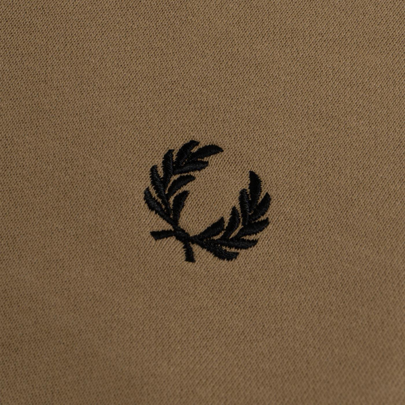 Fred Perry Tipped Hooded Sweatshirt Warm Stone - M2643-363
