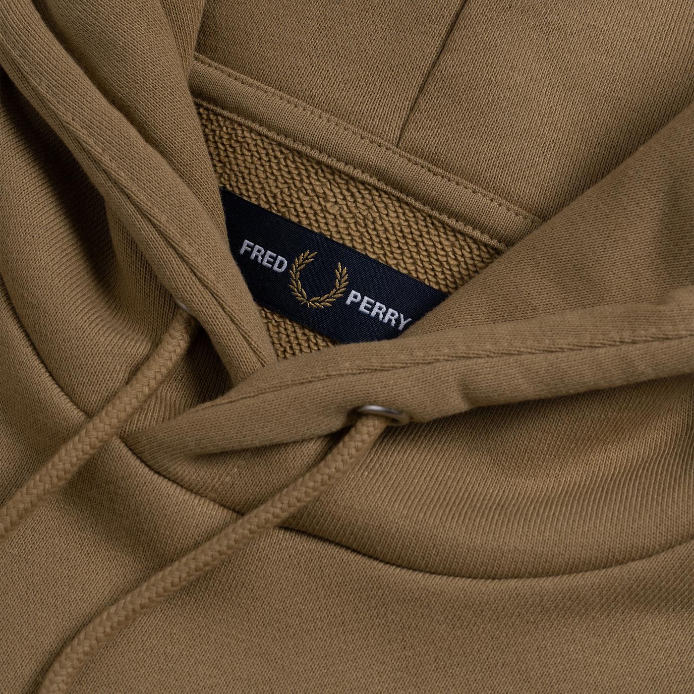Fred Perry Tipped Hooded Sweatshirt Warm Stone - M2643-363