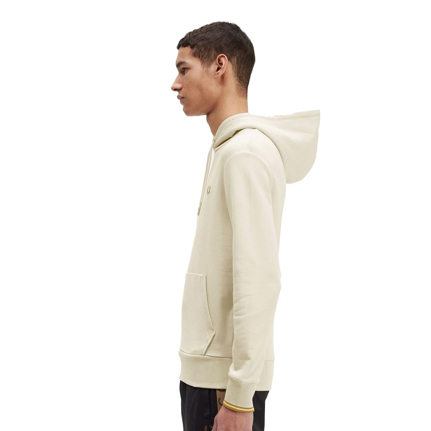 Fred Perry Tipped Hooded Sweatshirt Oatmeal - M2643-691