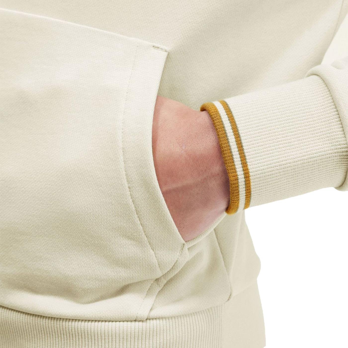 Fred Perry Tipped Hooded Sweatshirt Oatmeal - M2643-691