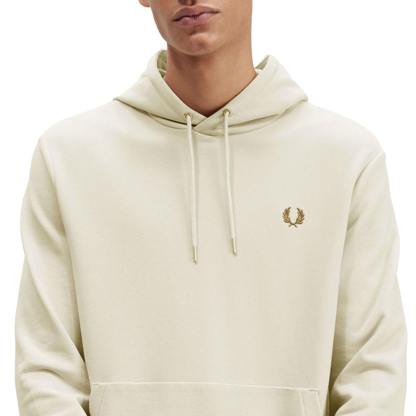 Fred Perry Tipped Hooded Sweatshirt Oatmeal - M2643-691