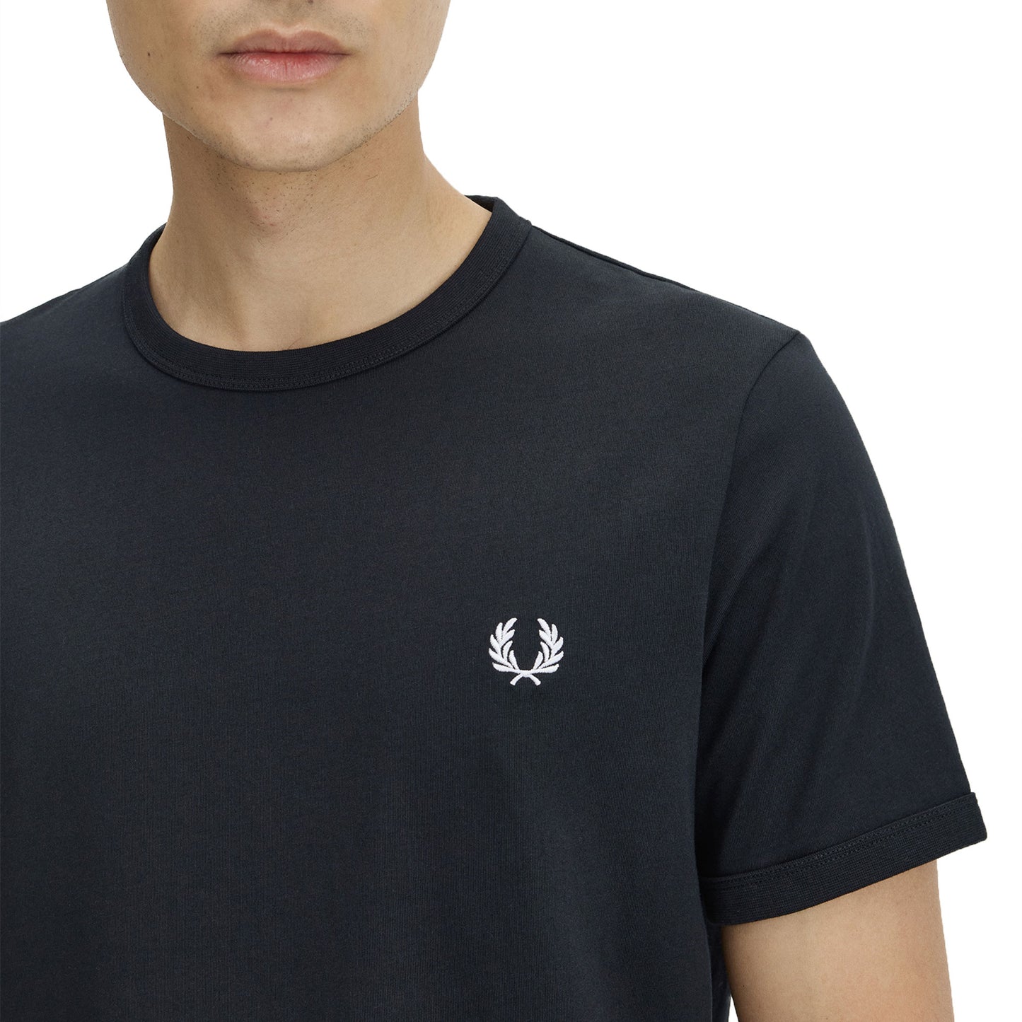 Fred Perry Ringer T-Shirt Black