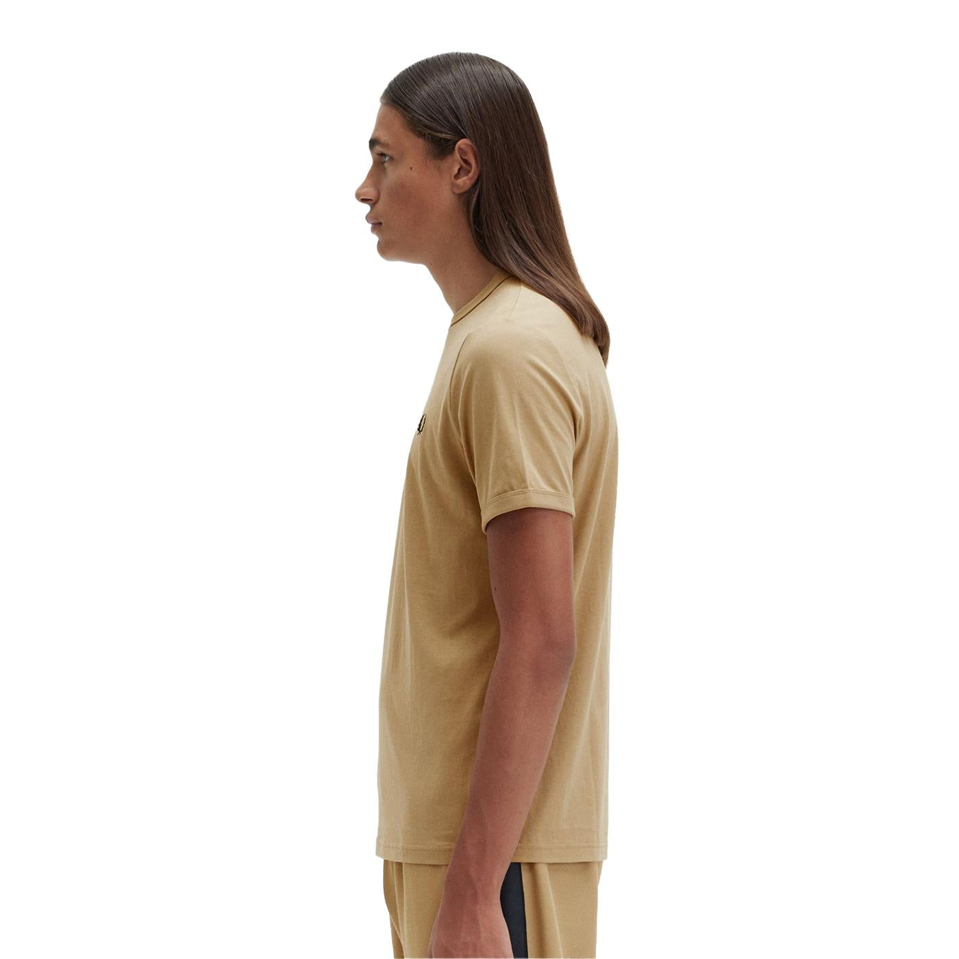 Fred Perry Ringer T-Shirt Warm Stone - M3519-A84
