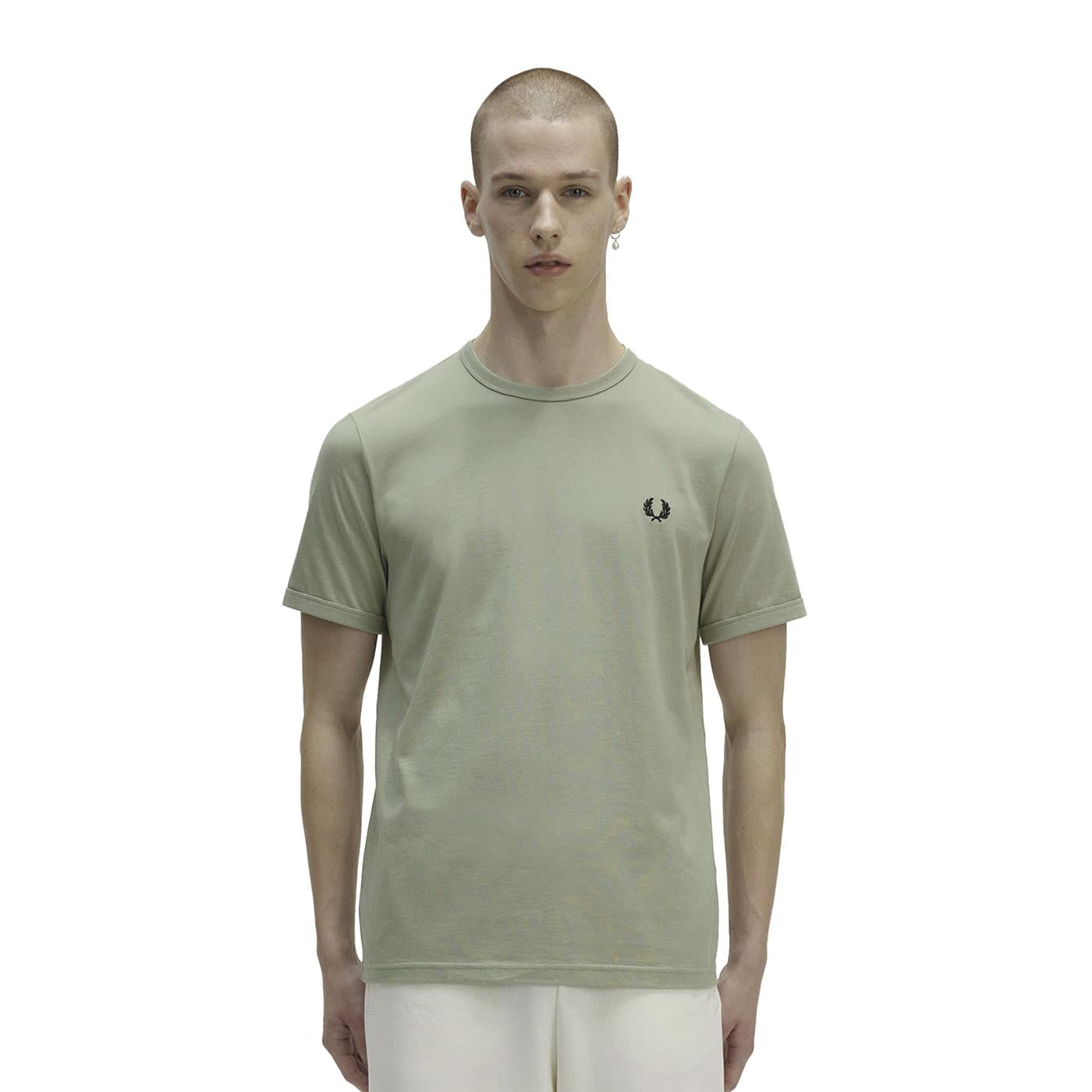 Fred Perry Ringer T-Shirt Seagrass - M3519-M37