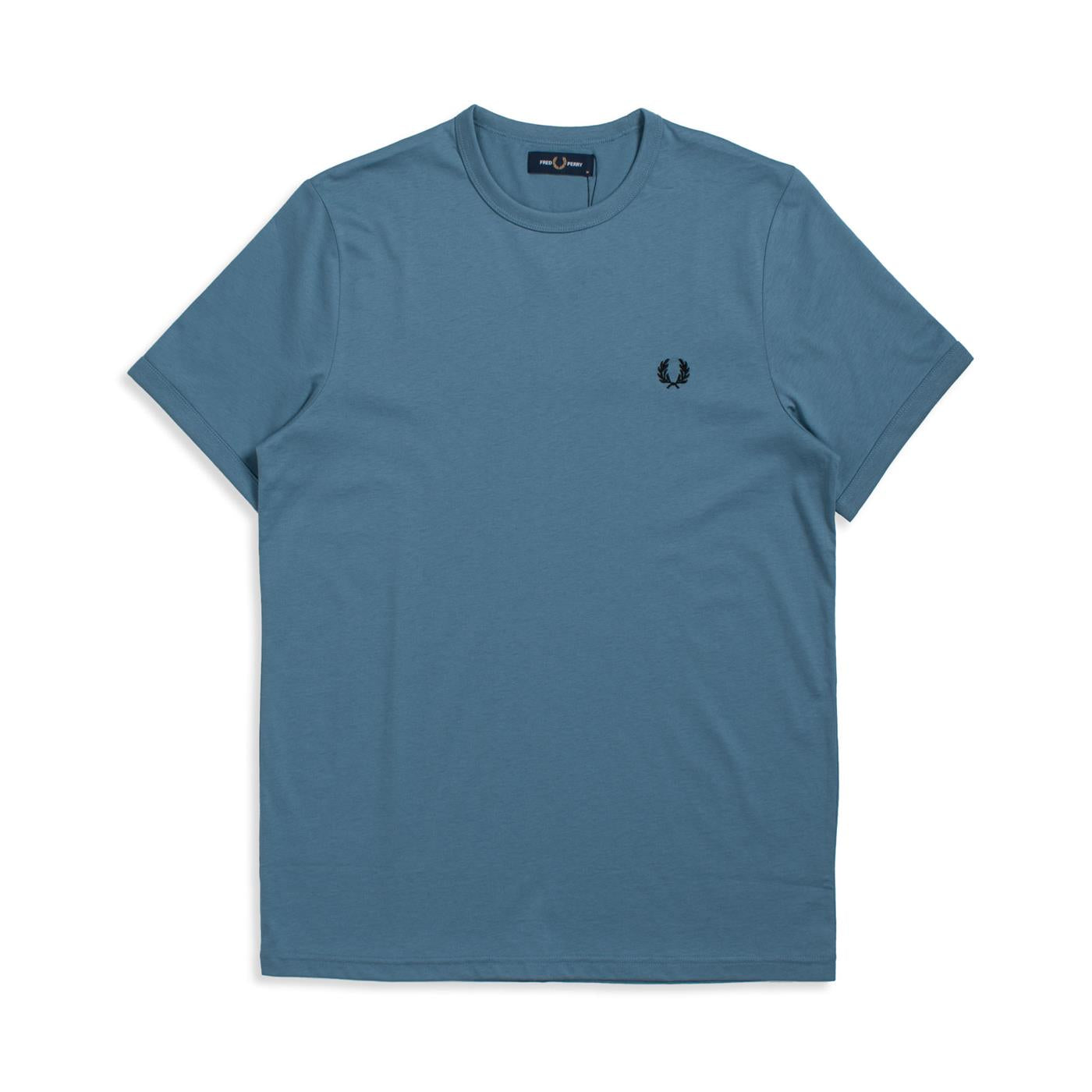 Fred Perry Ringer T-Shirt Ash Blue - M3519-S13