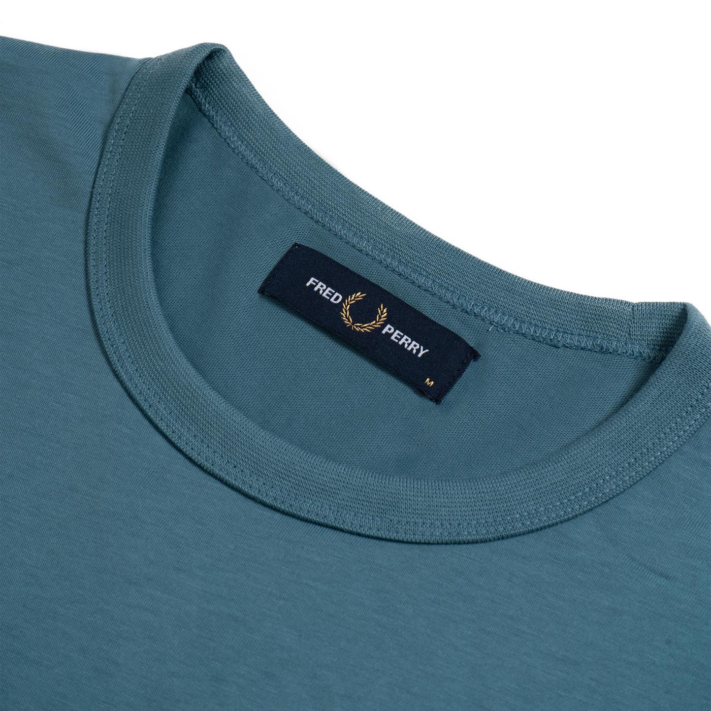 Fred Perry Ringer T-Shirt Ash Blue - M3519-S13