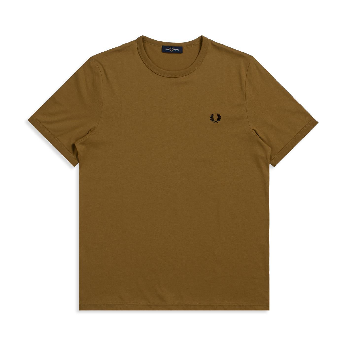 Fred Perry Ringer T-Shirt Dark Caramel - M3519-S81
