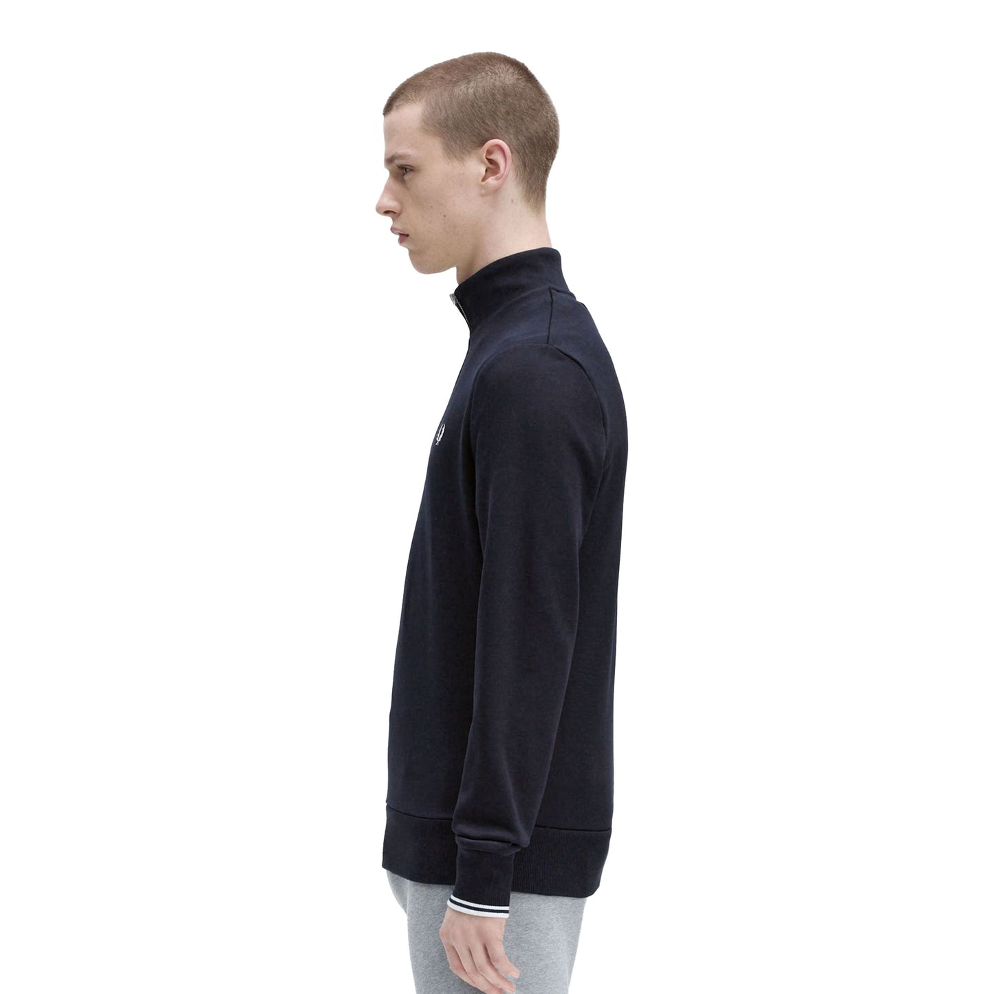 Sudadera Fred Perry con media cremallera azul marino