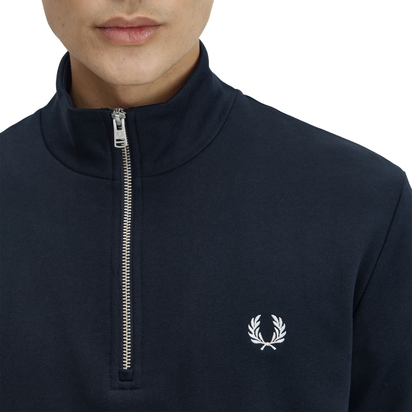Sudadera Fred Perry con media cremallera azul marino