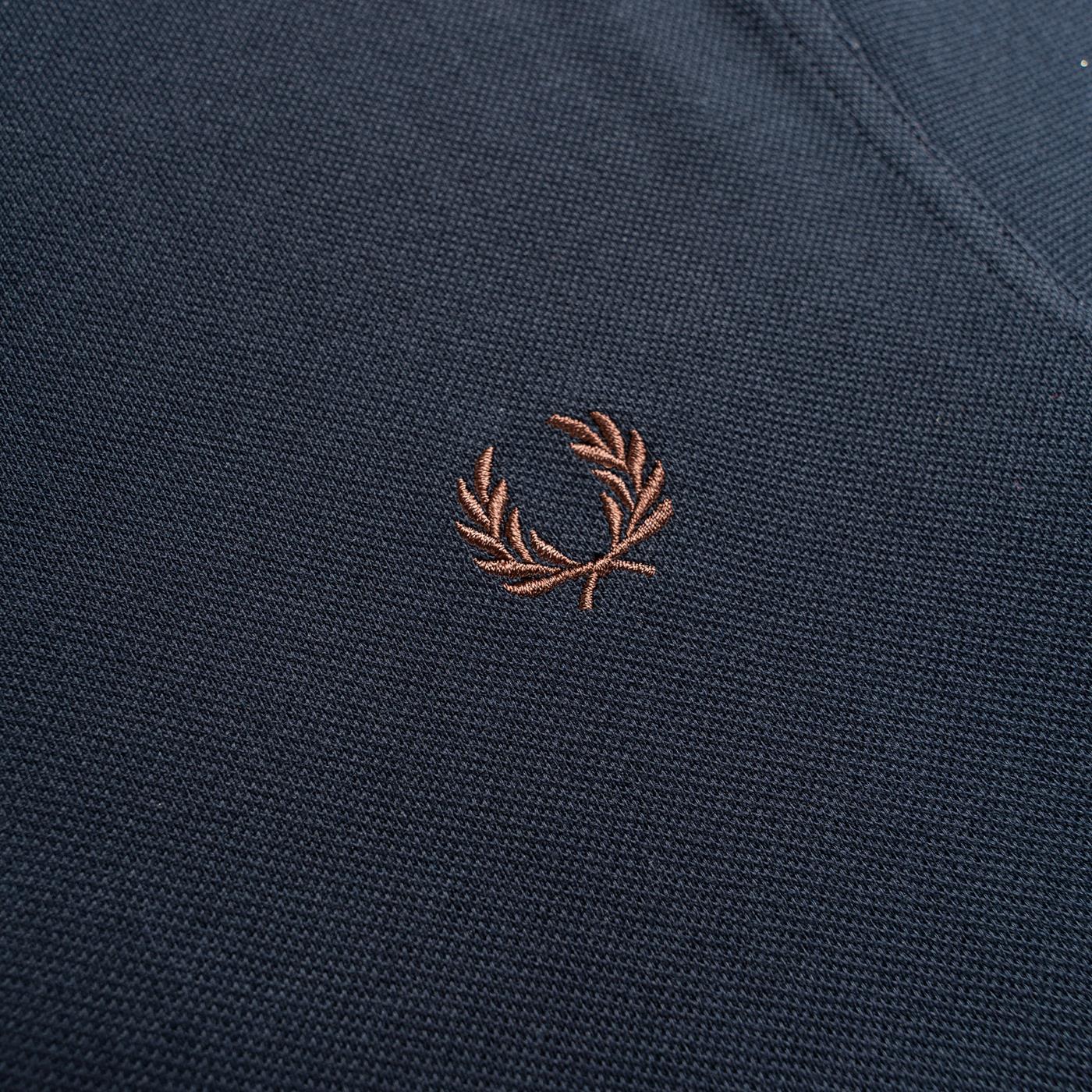 Fred Perry Twin Tipped Polo Shirt Navy/Laurel Wreath Green - M3600-W65