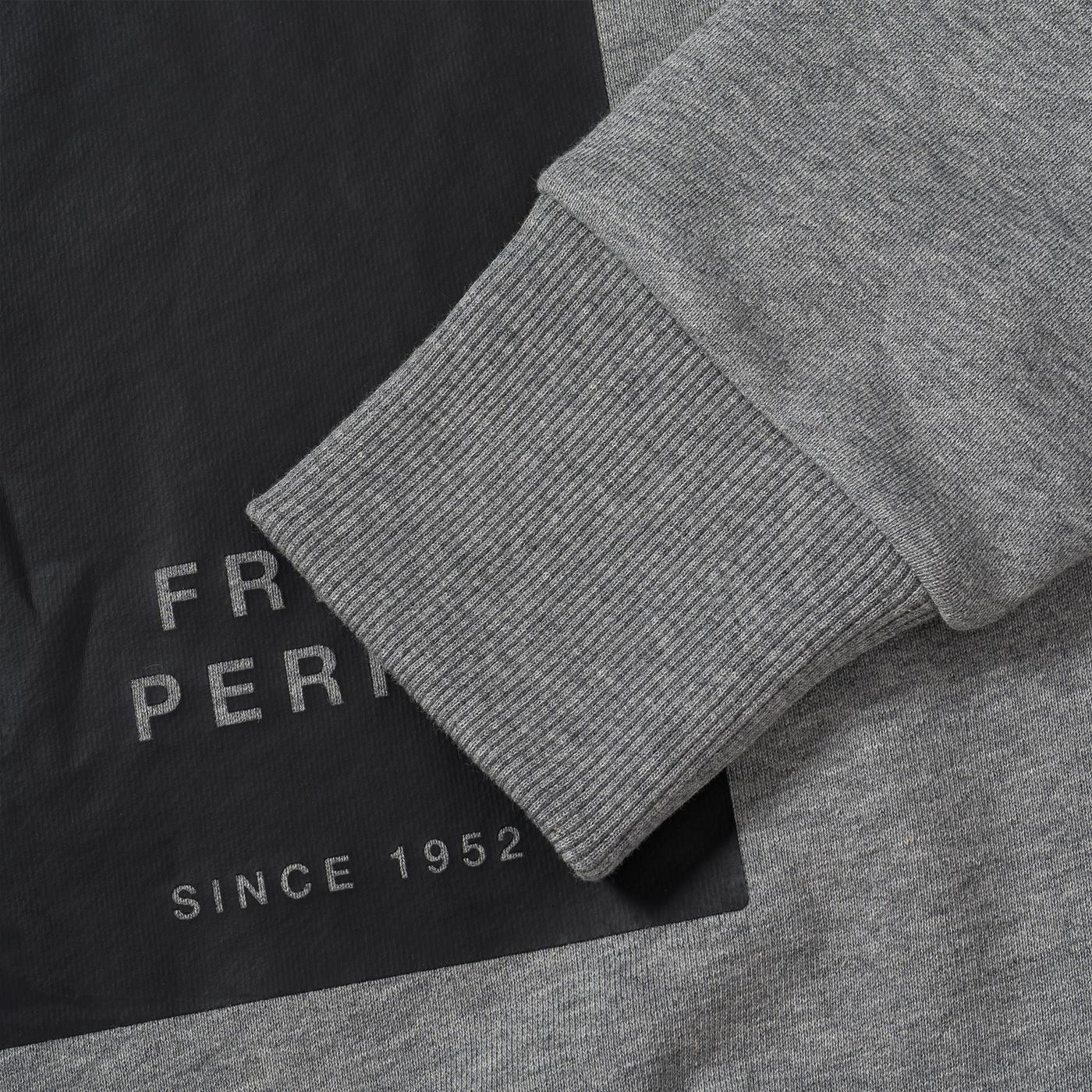 Fred Perry Block Print Sweatshirt Steel Marl - M3701-420