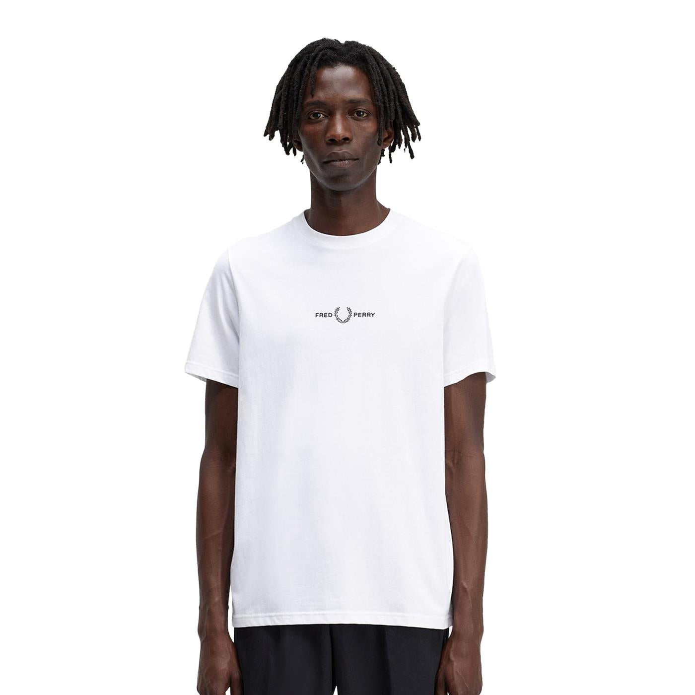 Fred Perry Embroidered T-Shirt White - M4580-100