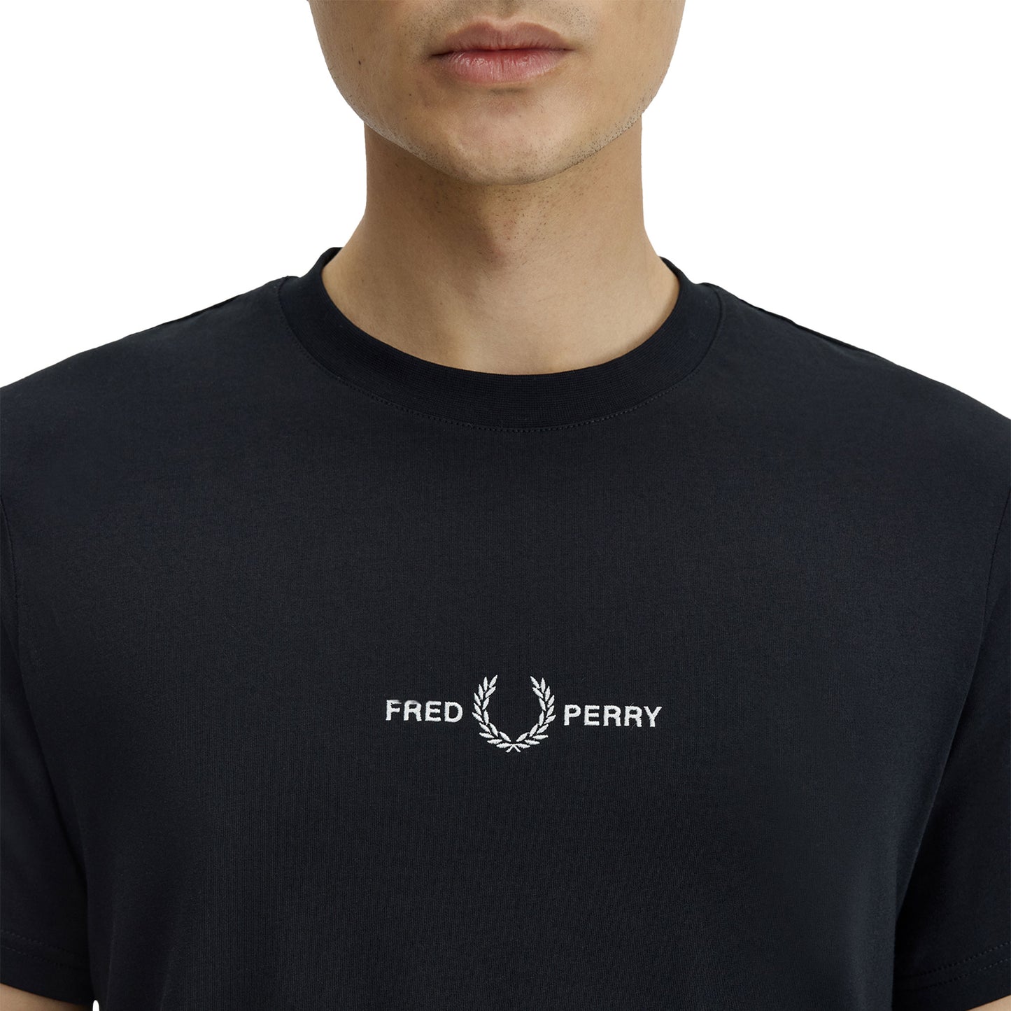 Fred Perry Embroidered T-Shirt Black