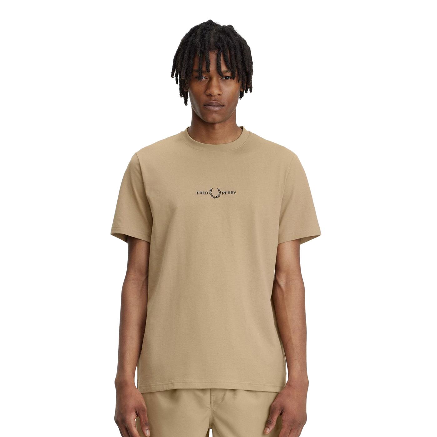 Fred Perry Embroidered T-Shirt Warm Stone - M4580-363