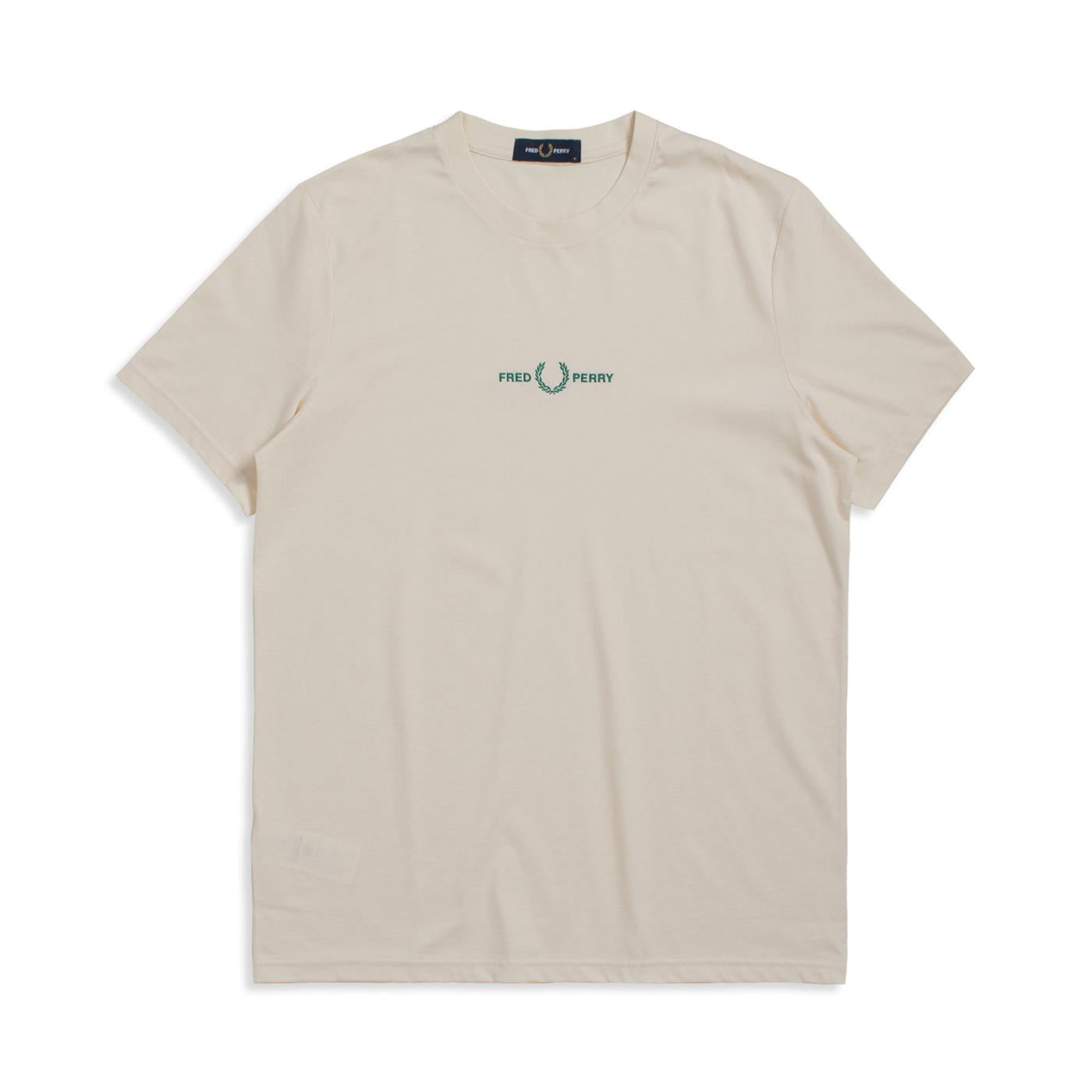 Fred Perry Embroidered T-Shirt Ecru - M4580-560