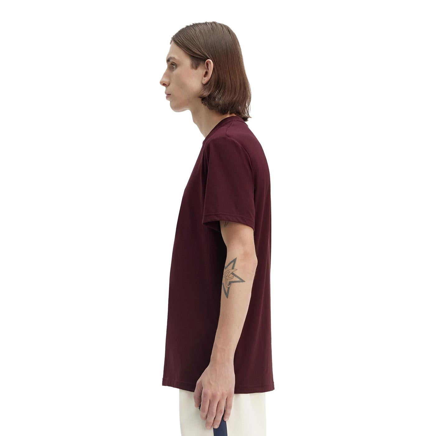 Fred Perry Embroidered T-Shirt Oxblood - M4580-K22