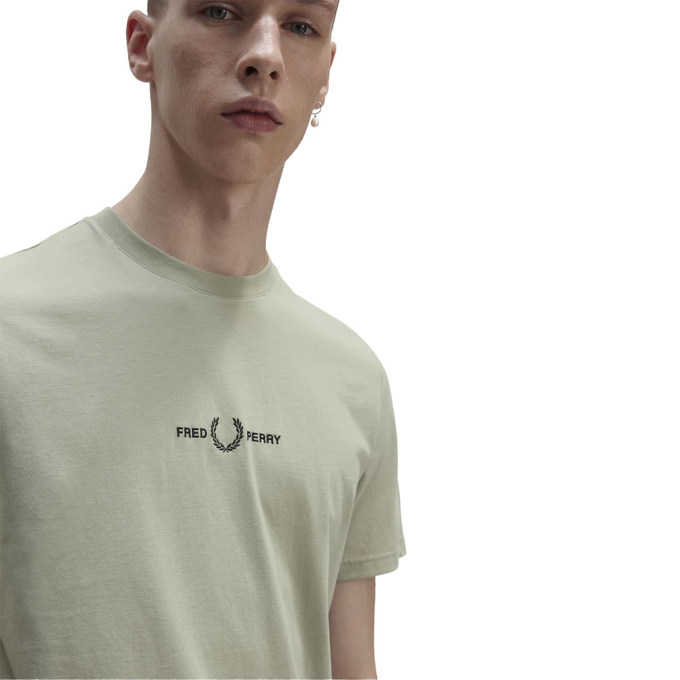 Fred Perry Embroidered T-Shirt Seagrass - M4580-M37