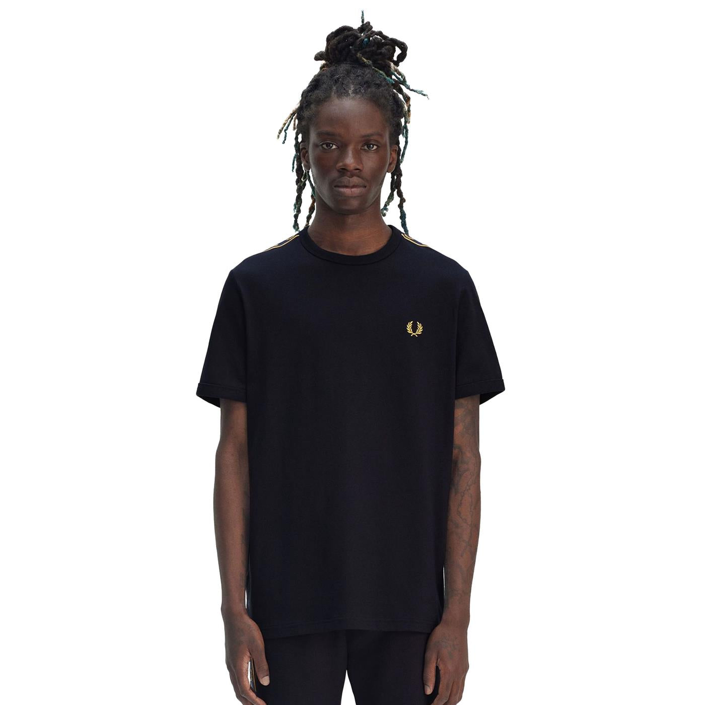 Fred Perry Contrast Tape Ringer T-Shirt Navy/Honeycomb - M4613-W75