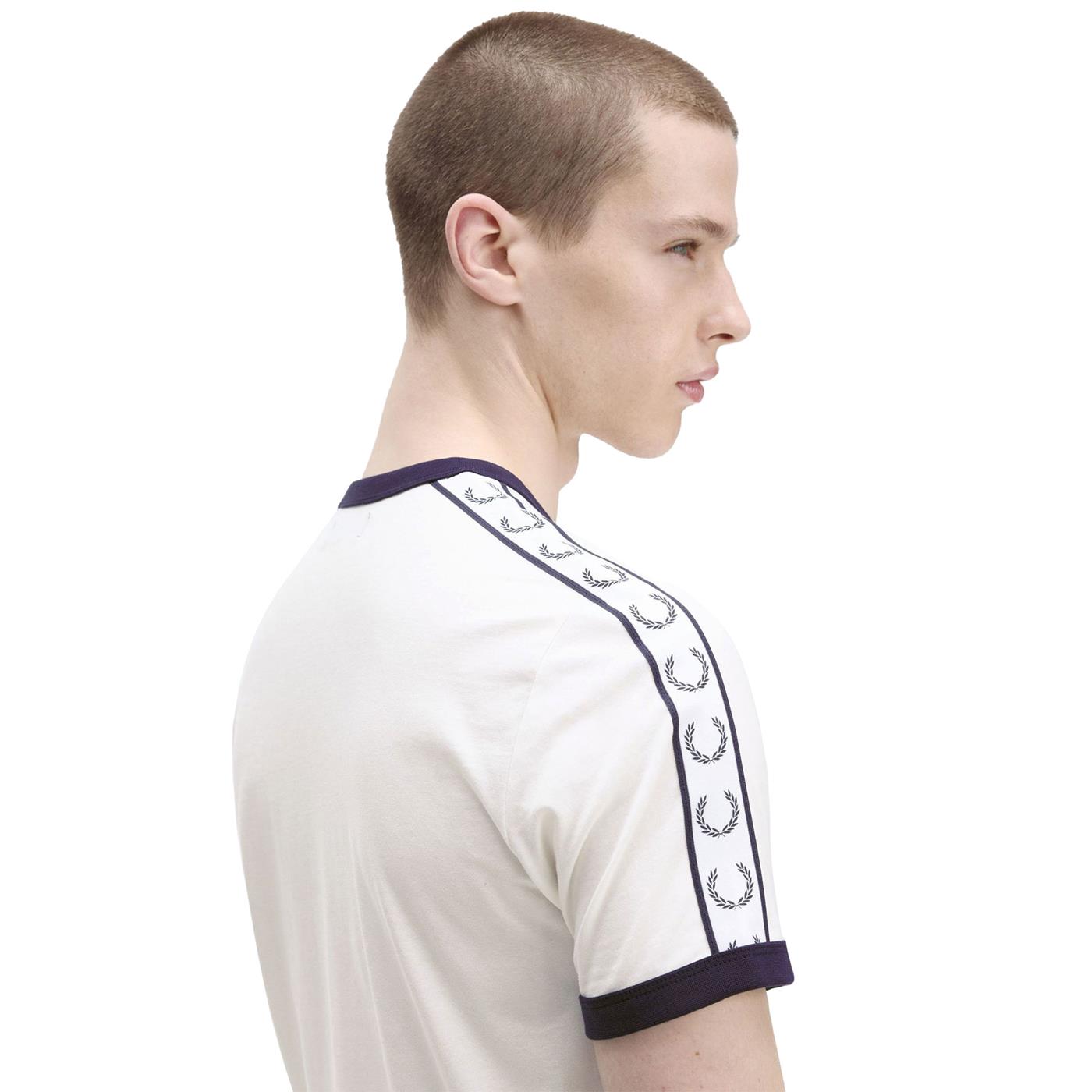 Fred Perry Taped Ringer T-Shirt Snow White - M4620-129