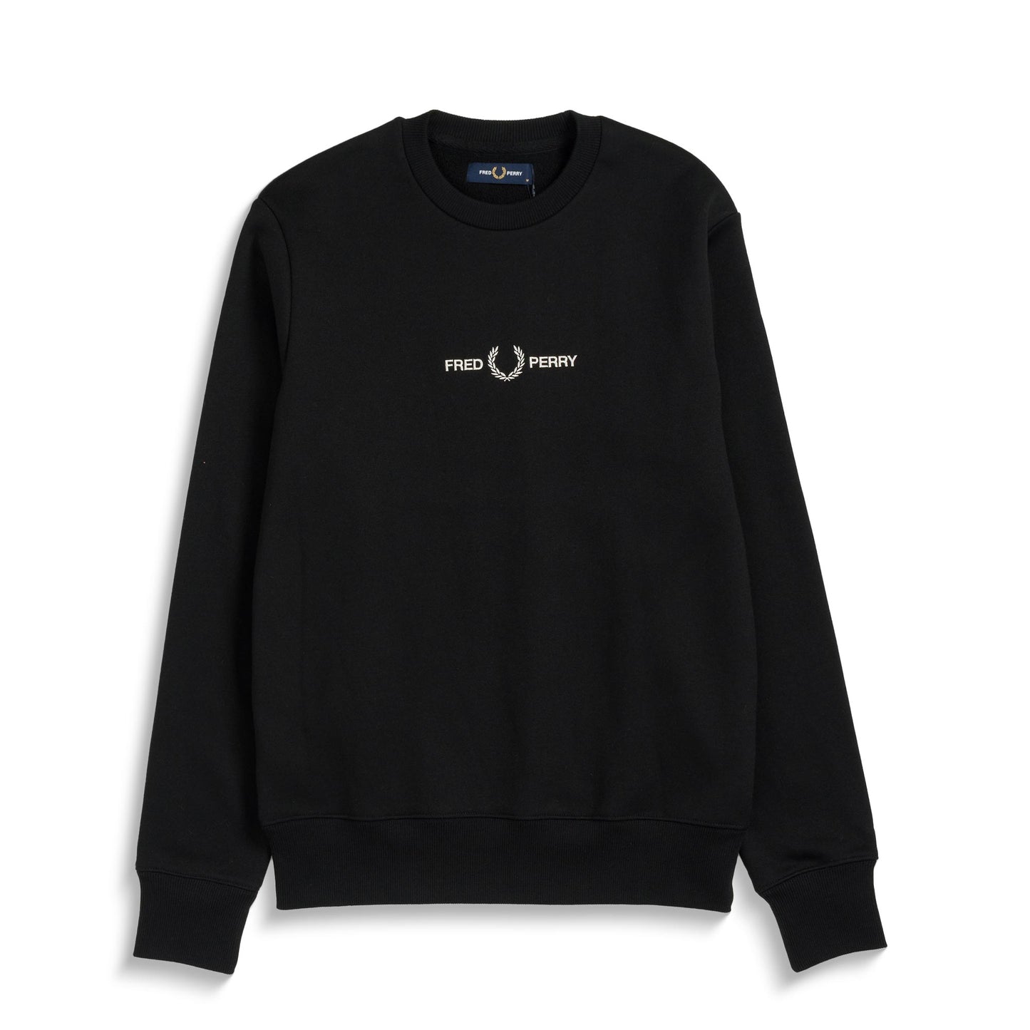 Fred Perry Embroidered Sweatshirt Black
