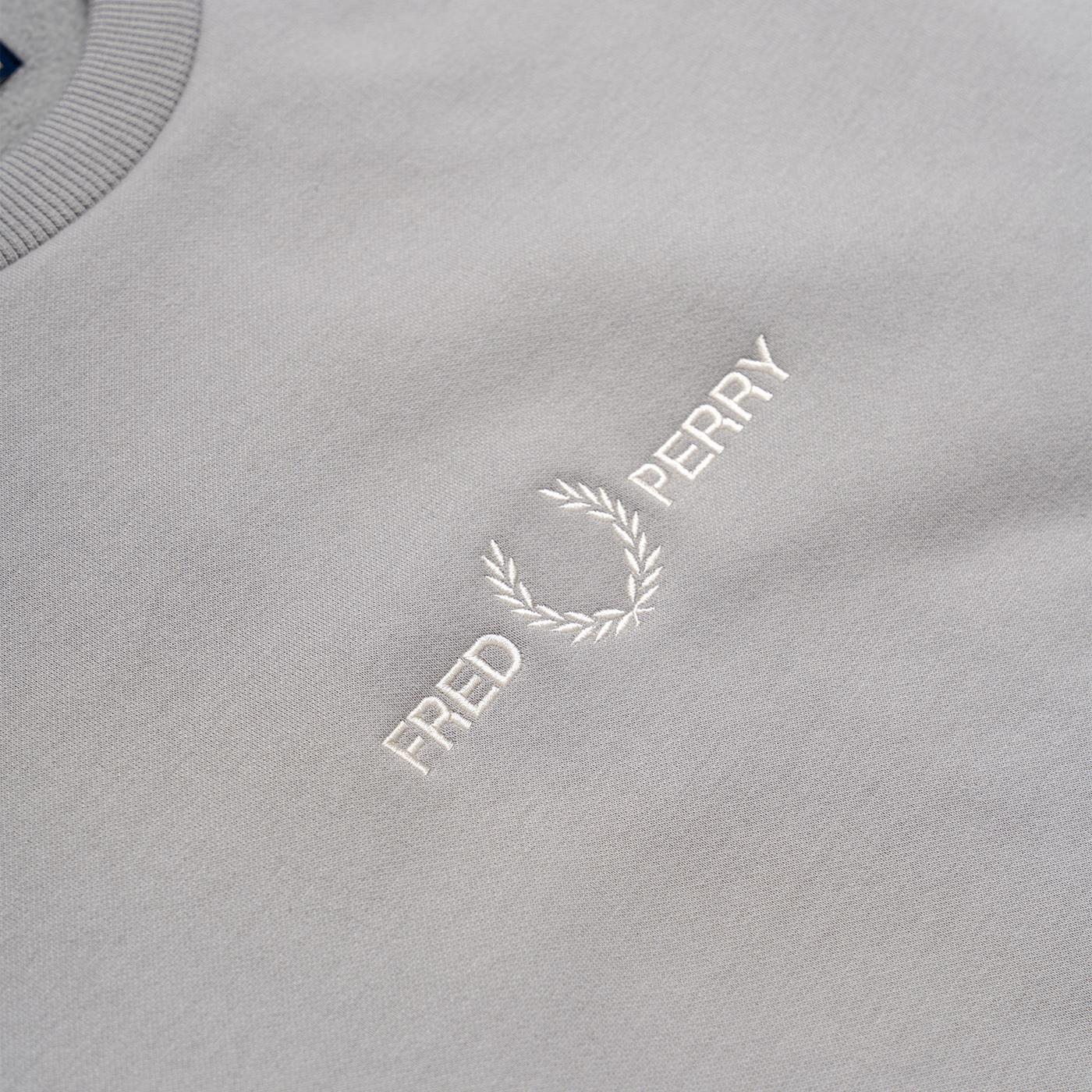 Fred Perry Embroidered Sweatshirt Limestone - M4727-181