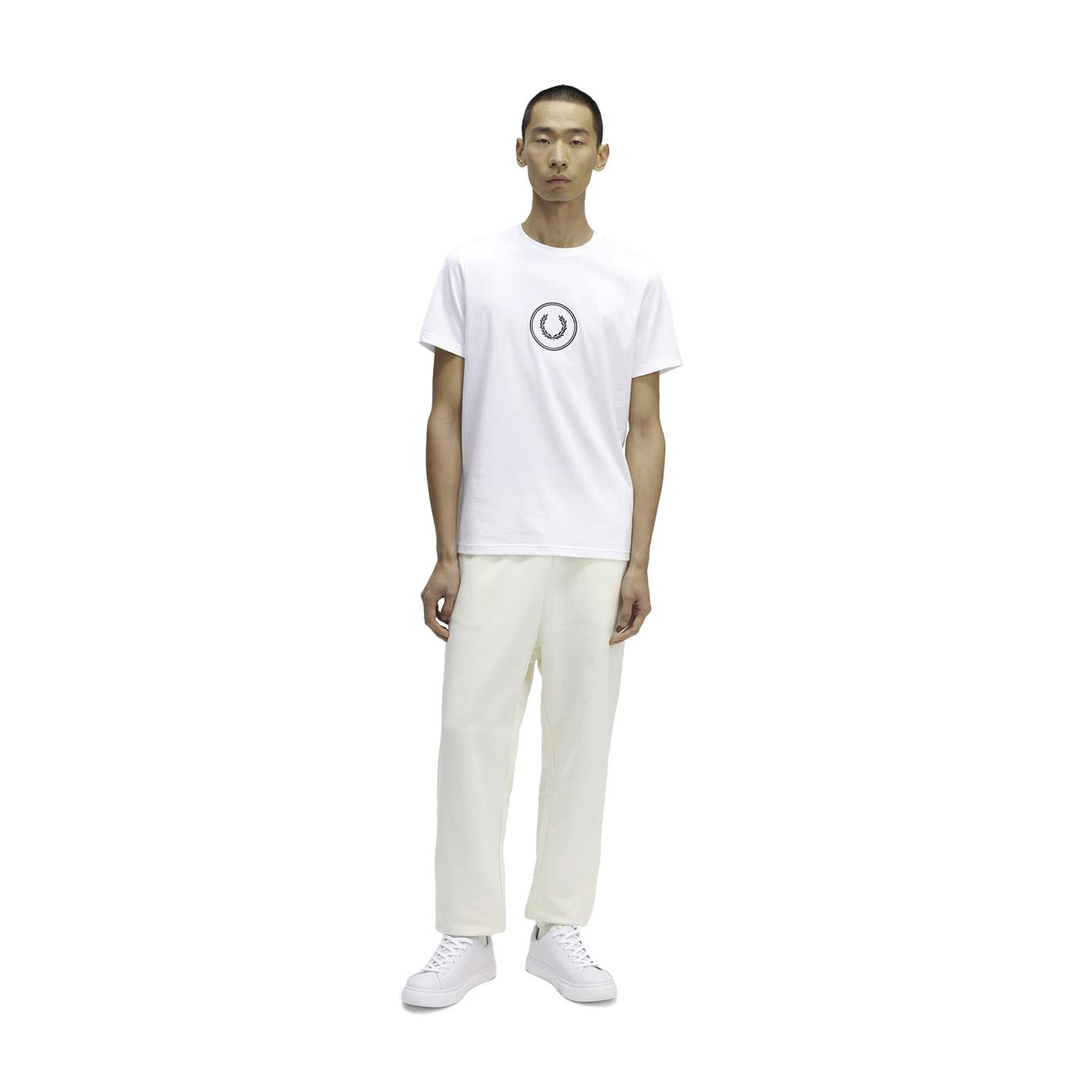 Fred Perry Circle Branding T-Shirt White - M5630-100